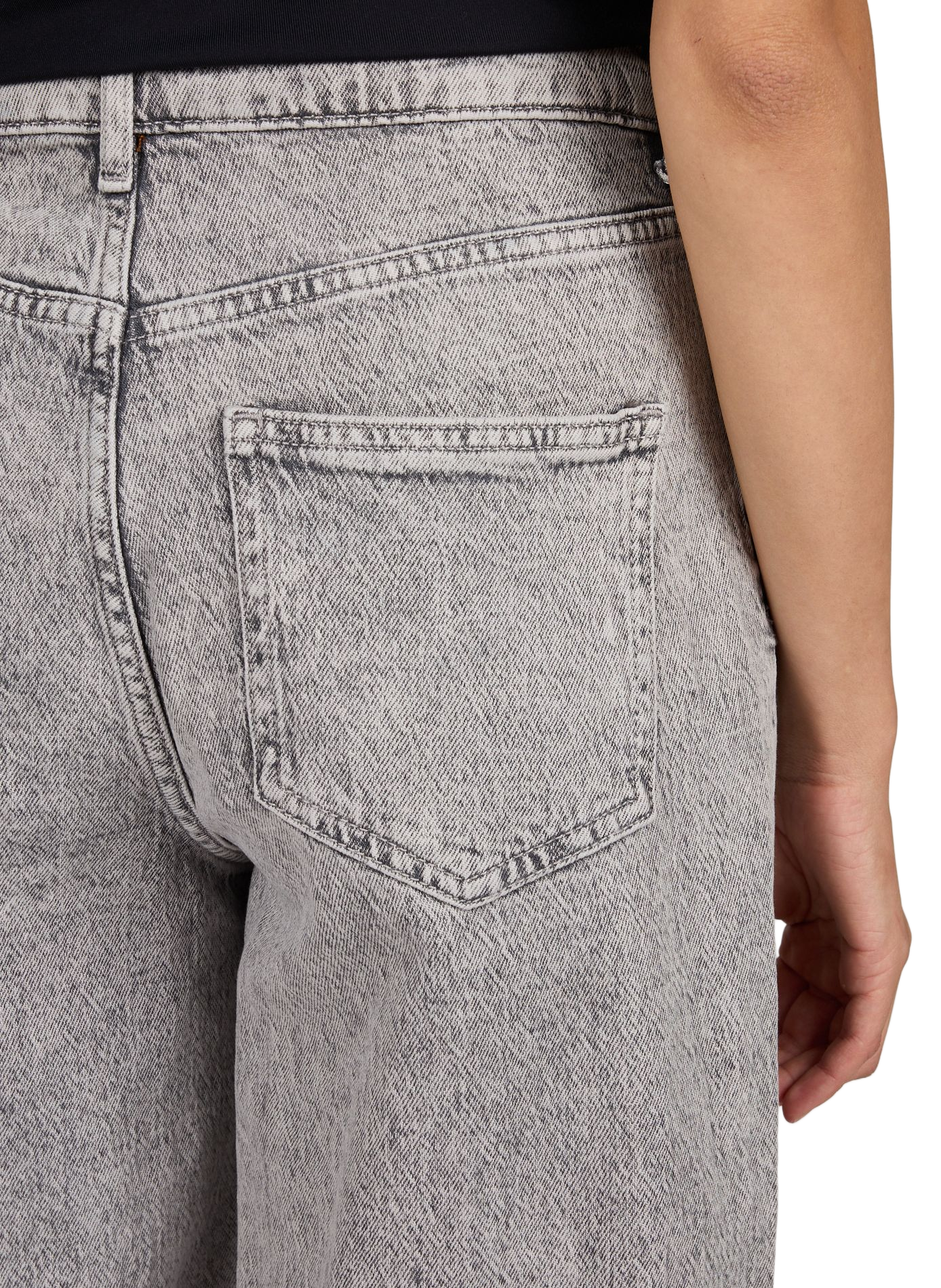 Gerade geschnittene Baumwolljeans VILA Grau
