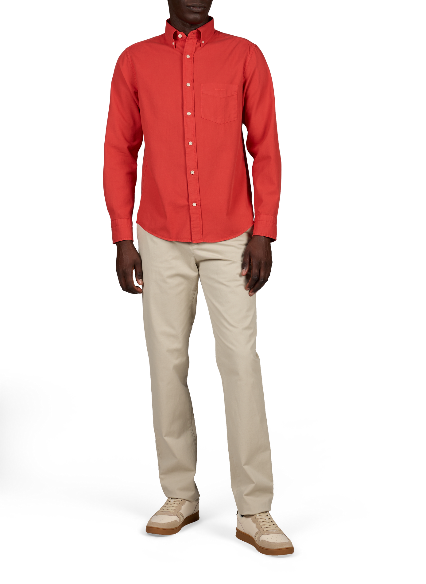Chemise droite en coton GANT Orange