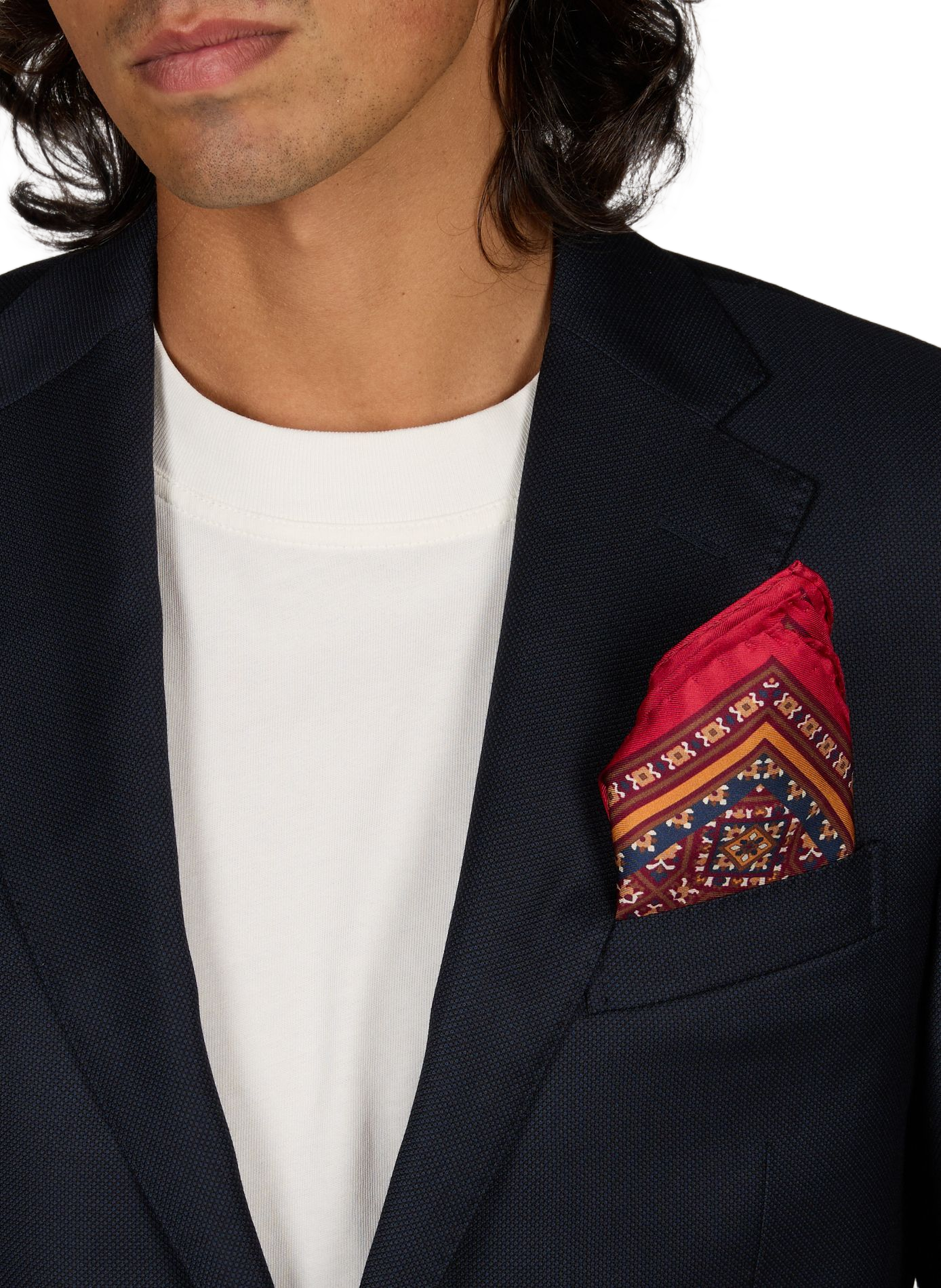 Patterned silk square scarf AU PRINTEMPS PARIS Multicolour