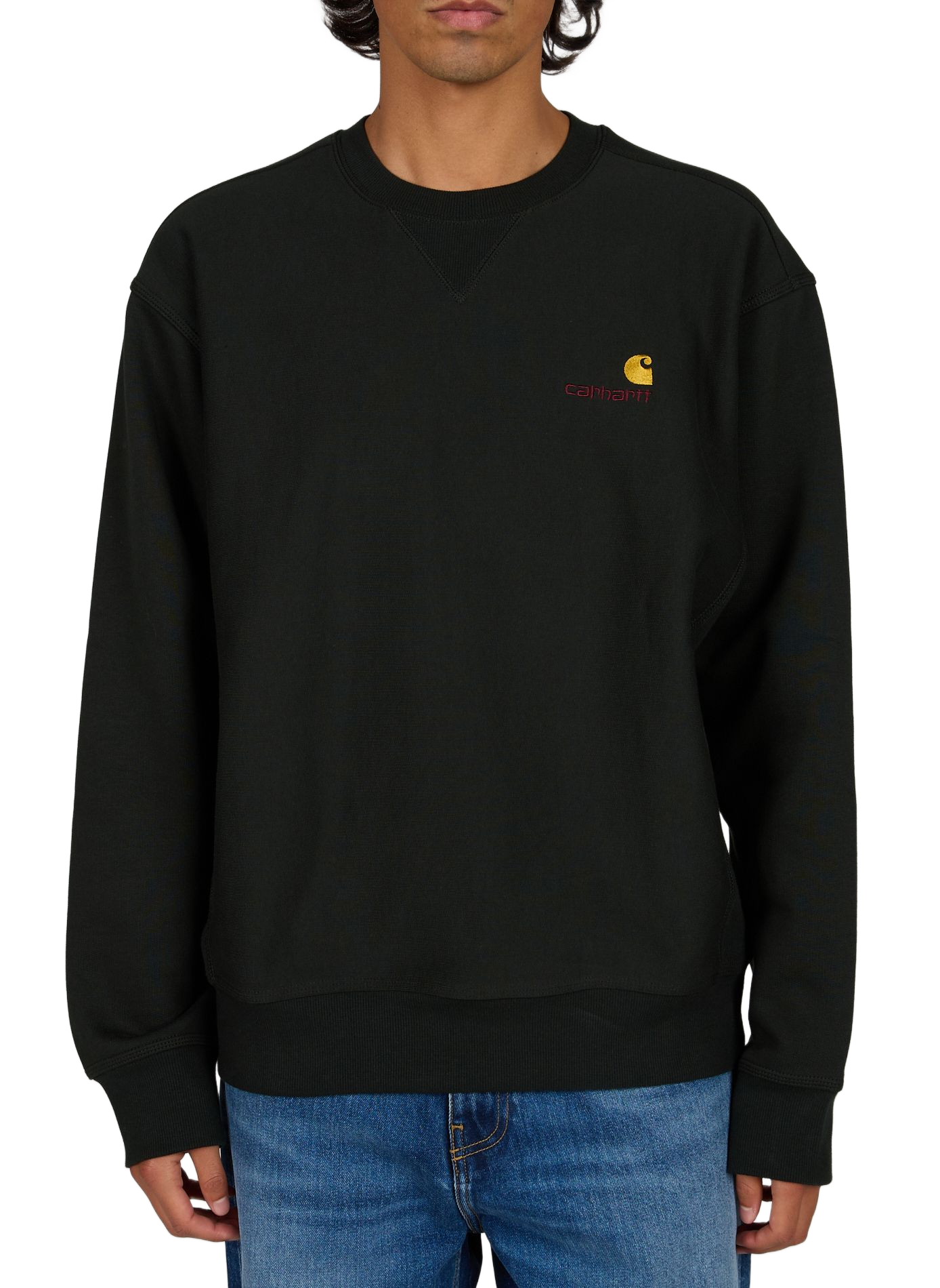 Sweatshirt mit besticktem Logo aus Baumwolle CARHARTT WIP Grun