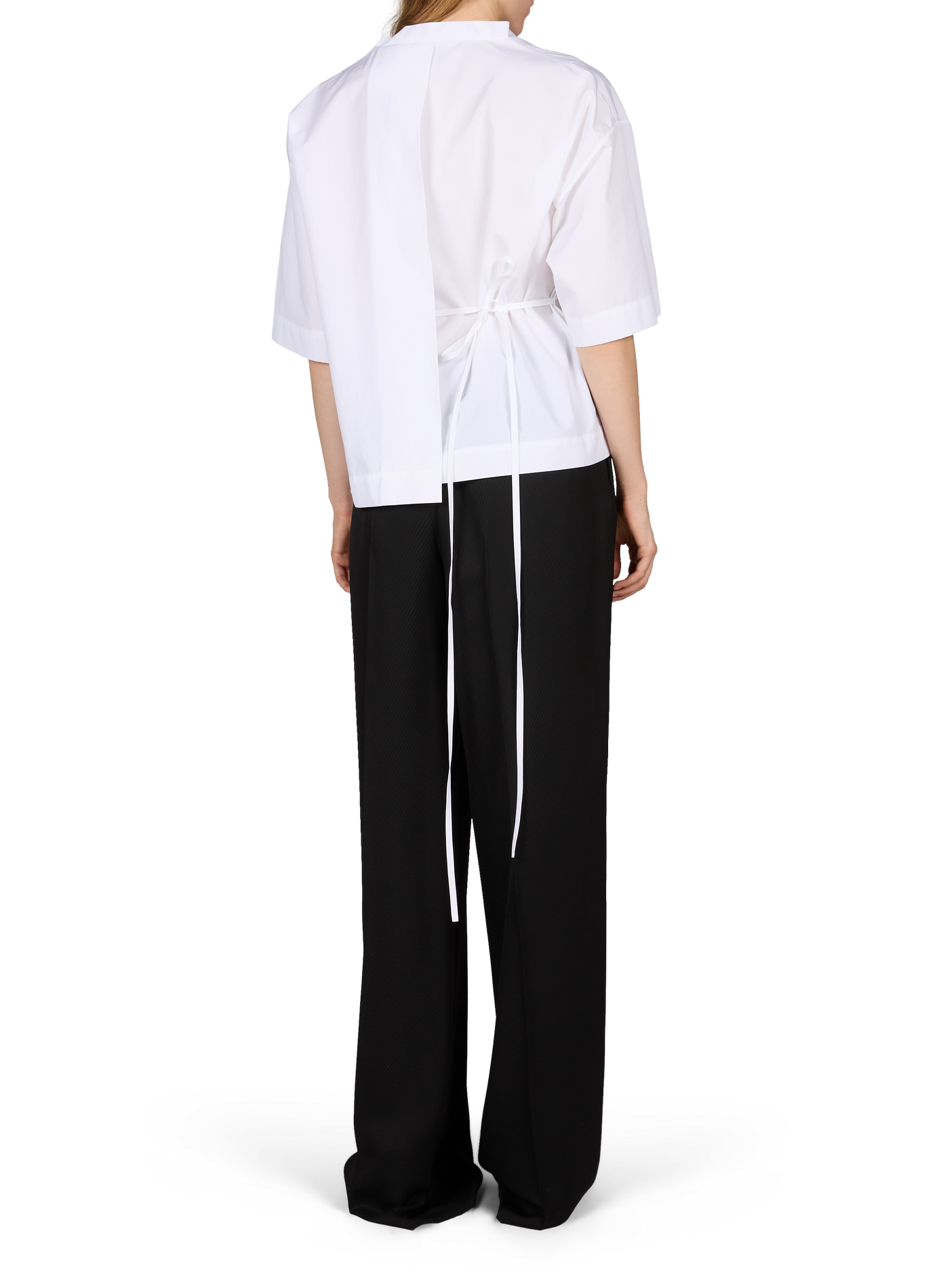 Pantalon droit à plis CALVIN KLEIN COLLECTION Noir
