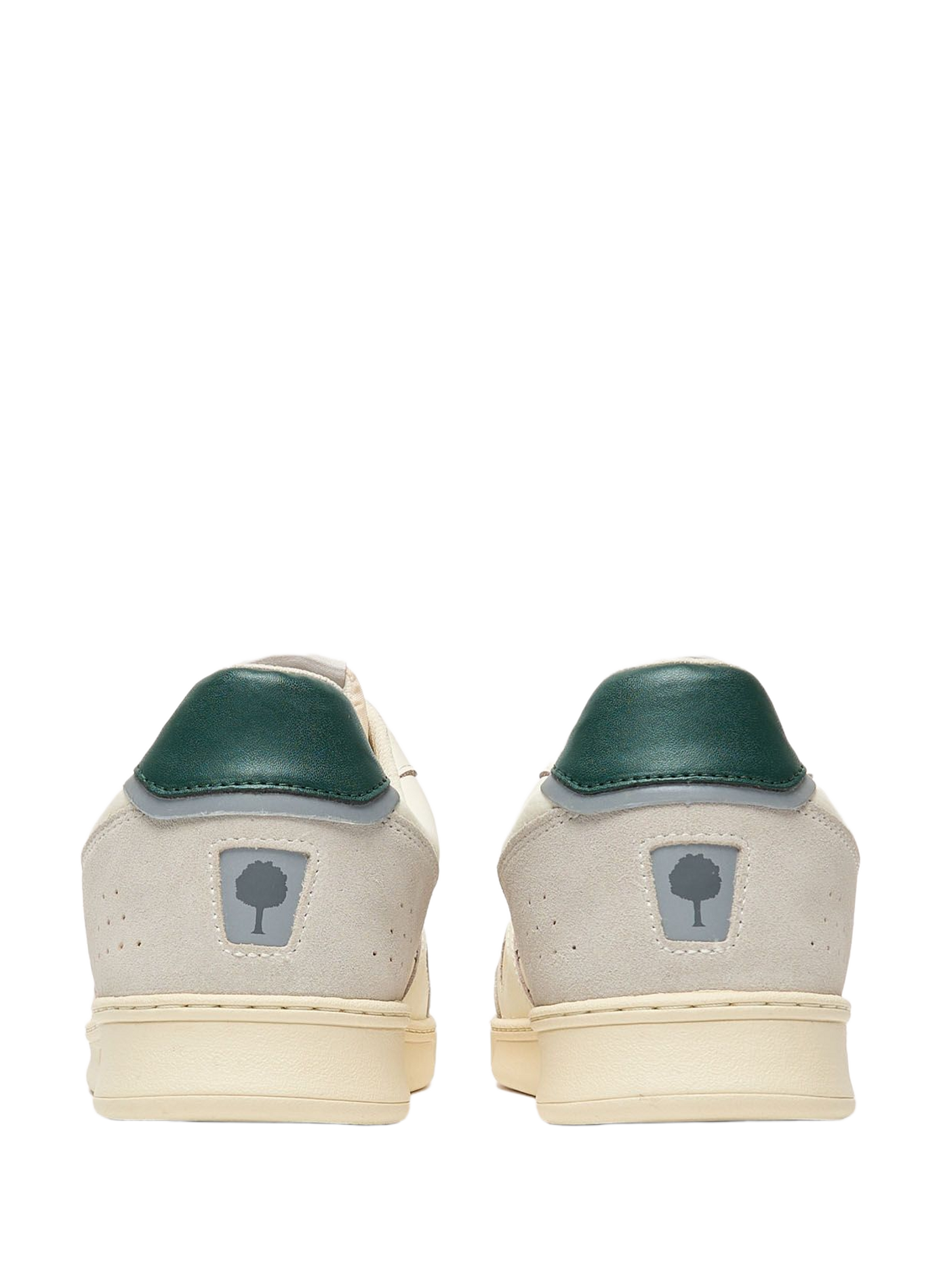 Mixed leather sneakers FAGUO White