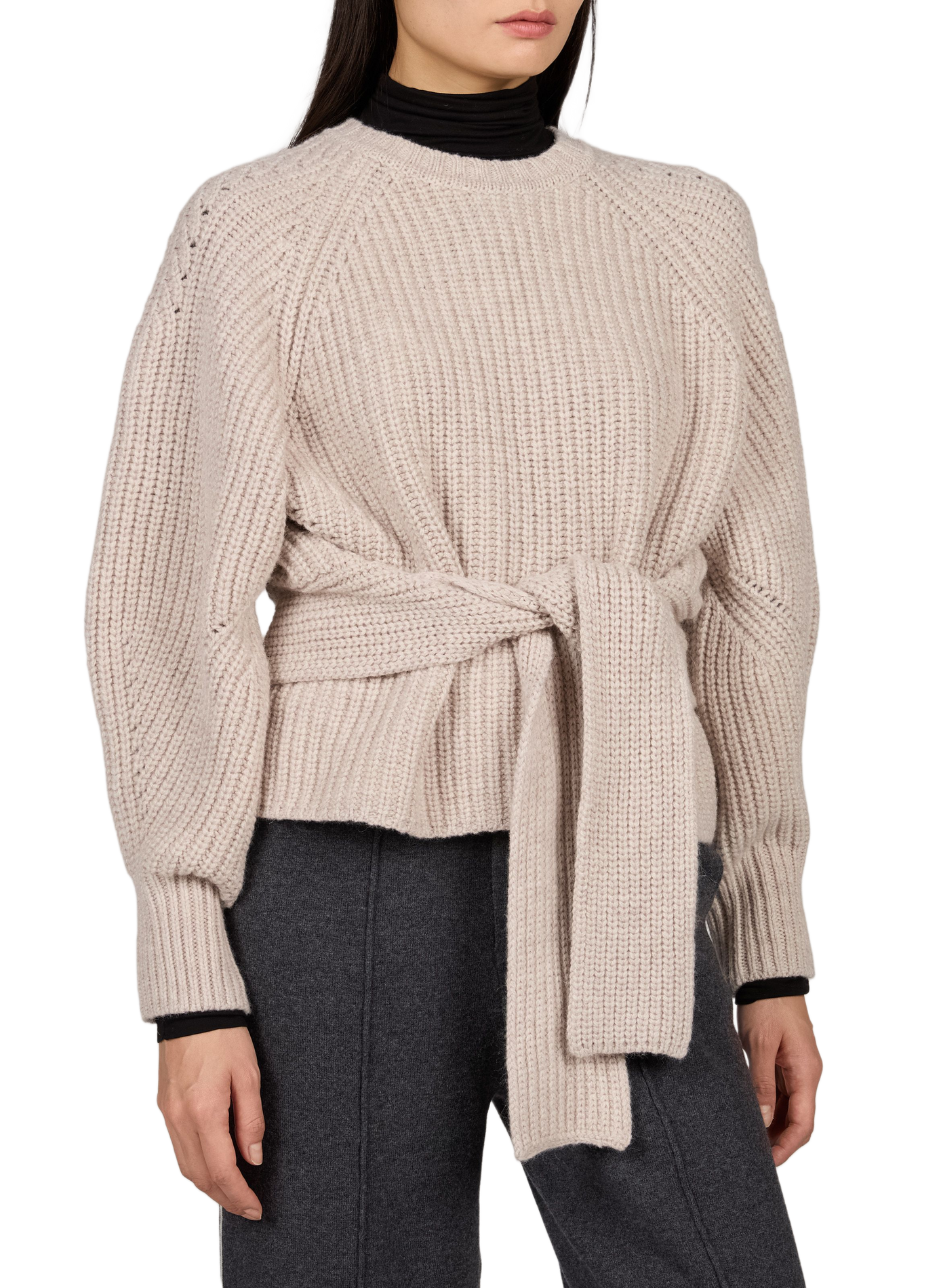 Oversize-Pullover MYLENE aus Wolle BERENICE Beige