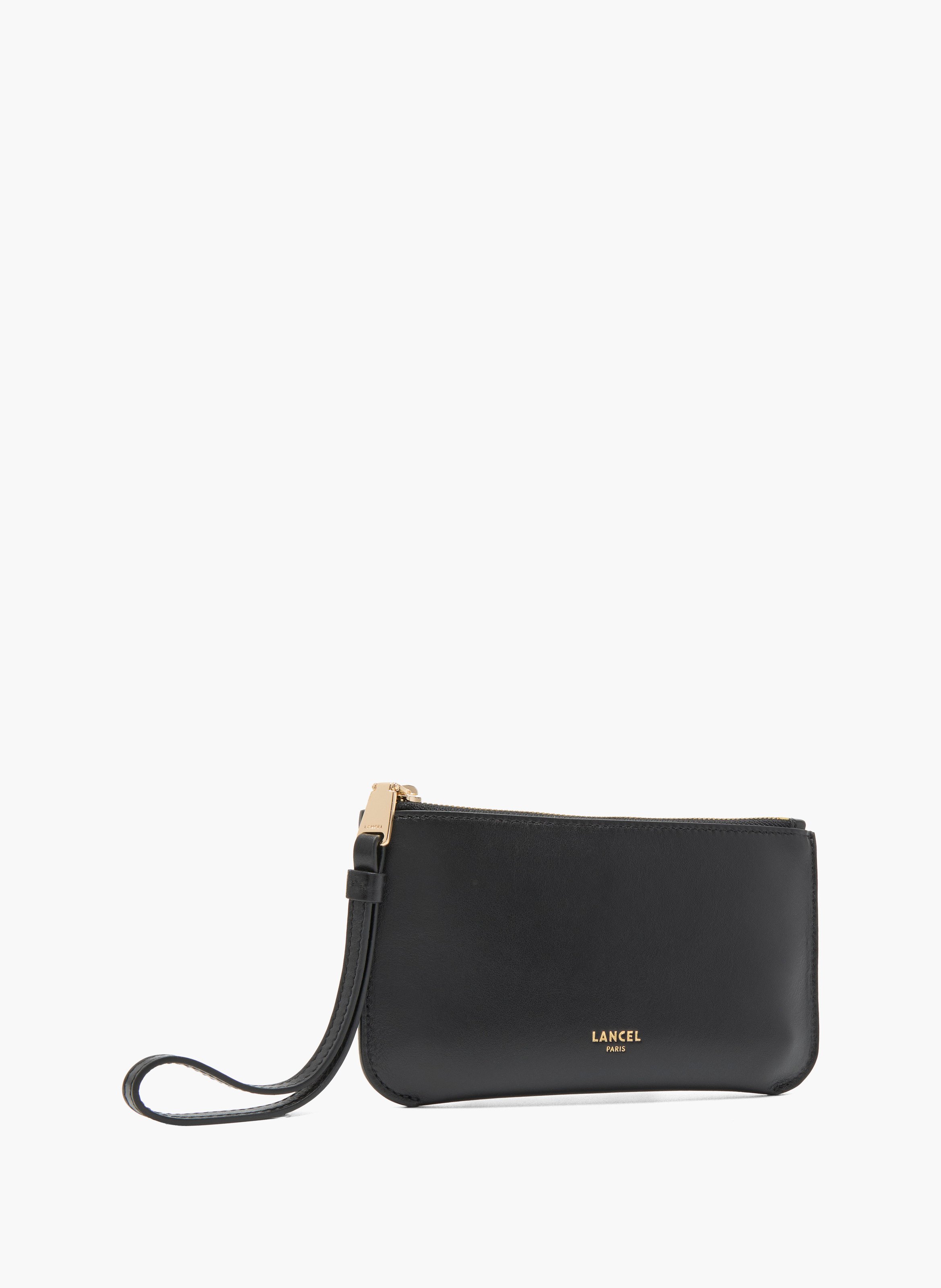Pochette zippée m origami de lancel en cuir LANCEL Noir