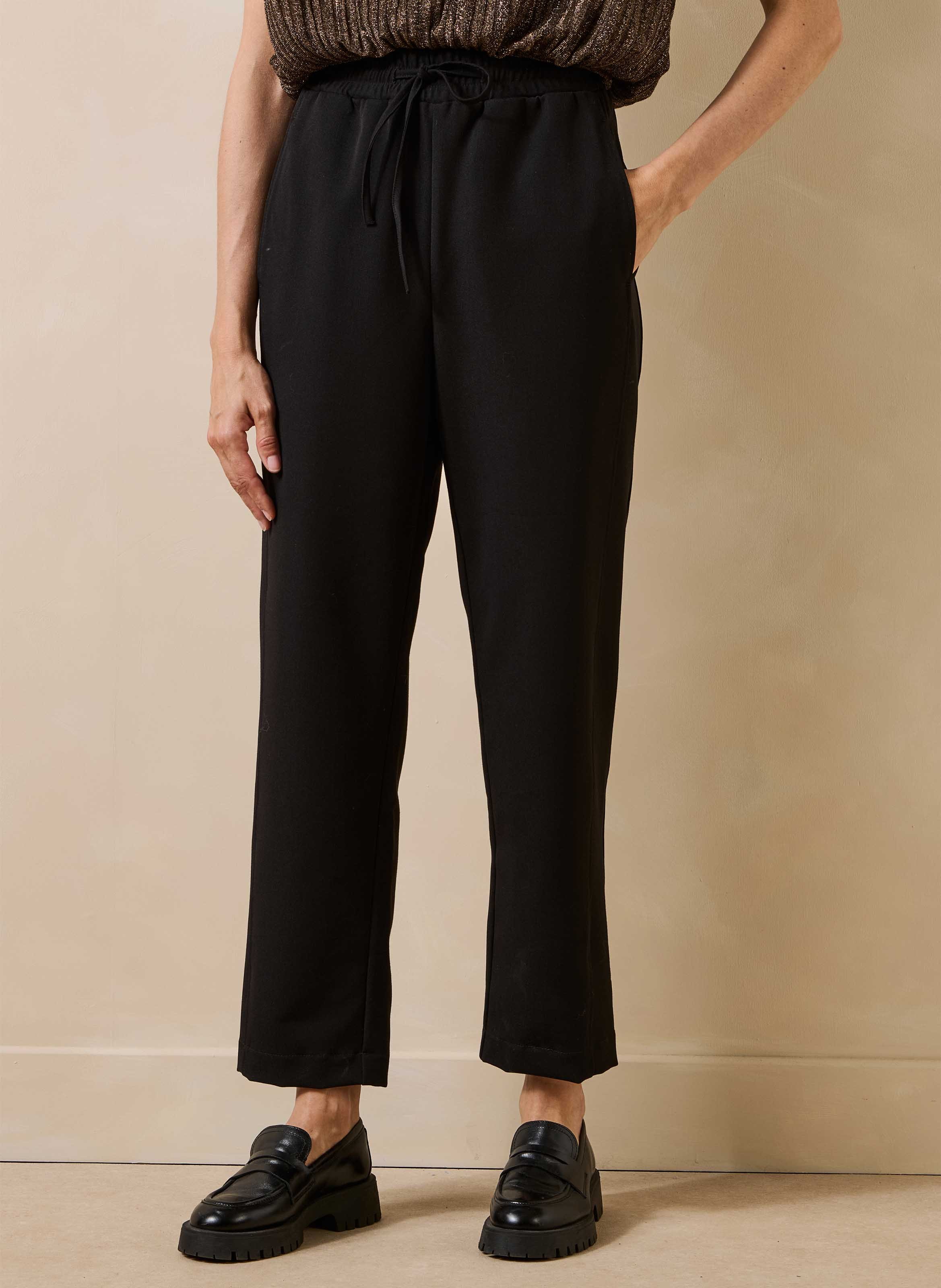 Broek met wortelsnit uni LA FEE MARABOUTEE Zwart