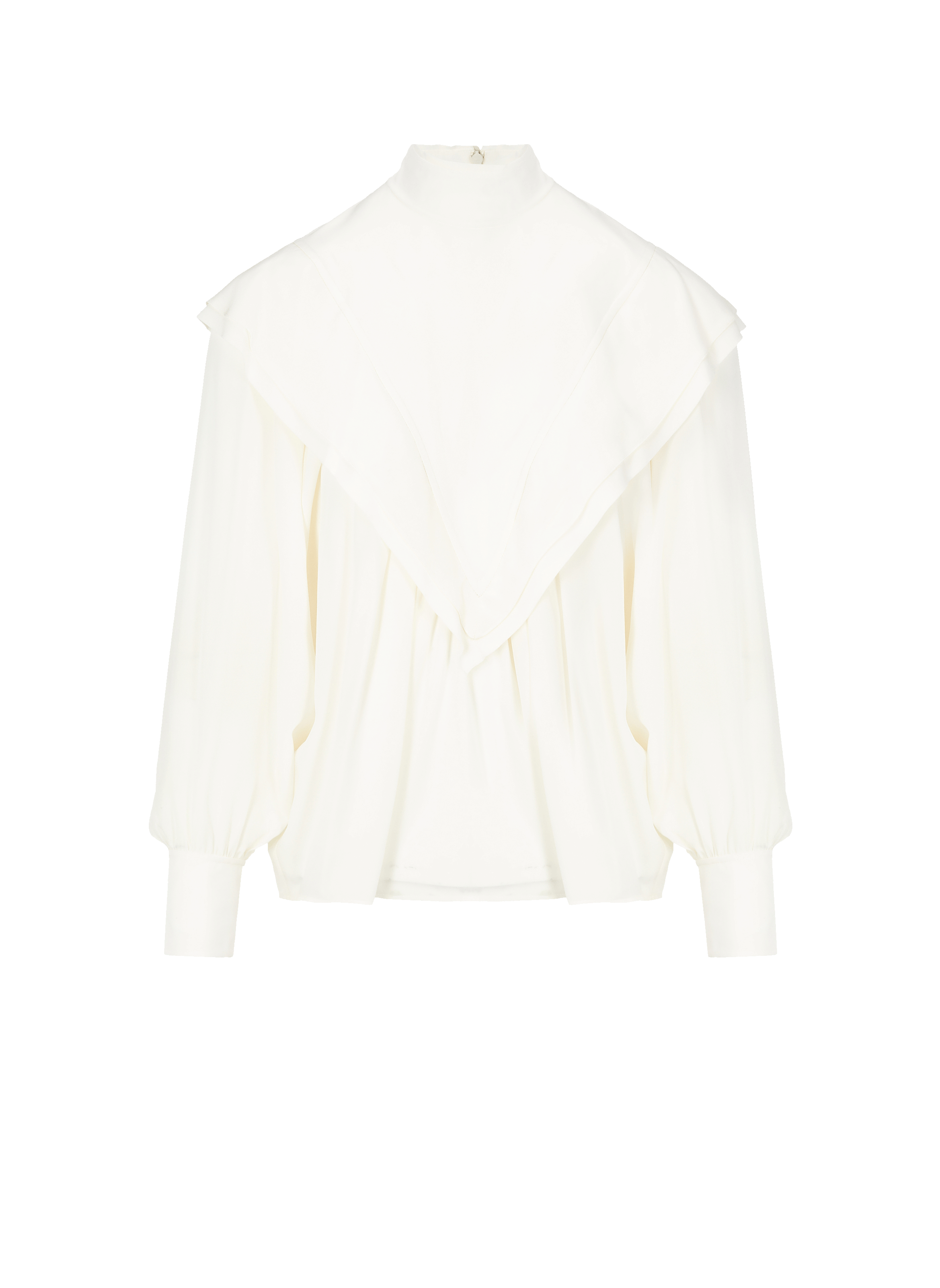 Top à volants en soie