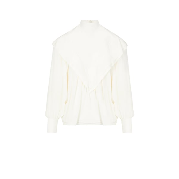 Top à volants en soie