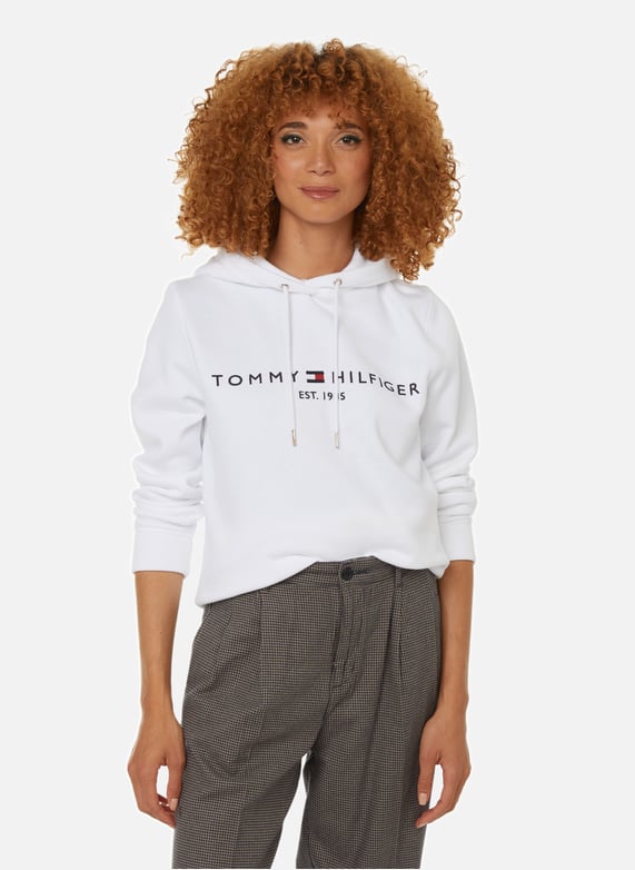 Hoodie en coton Blanc