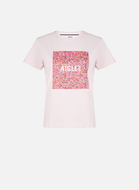 T-shirt à imprimé en coton VioletAIGLE 