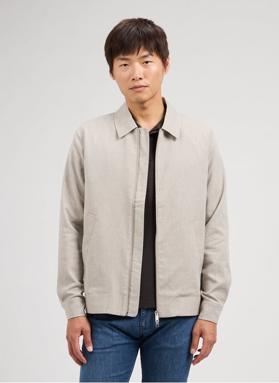 Veste Como Slub Coach Beige by LES DEUX LES DEUX Veste Como Slub Coach Beige
