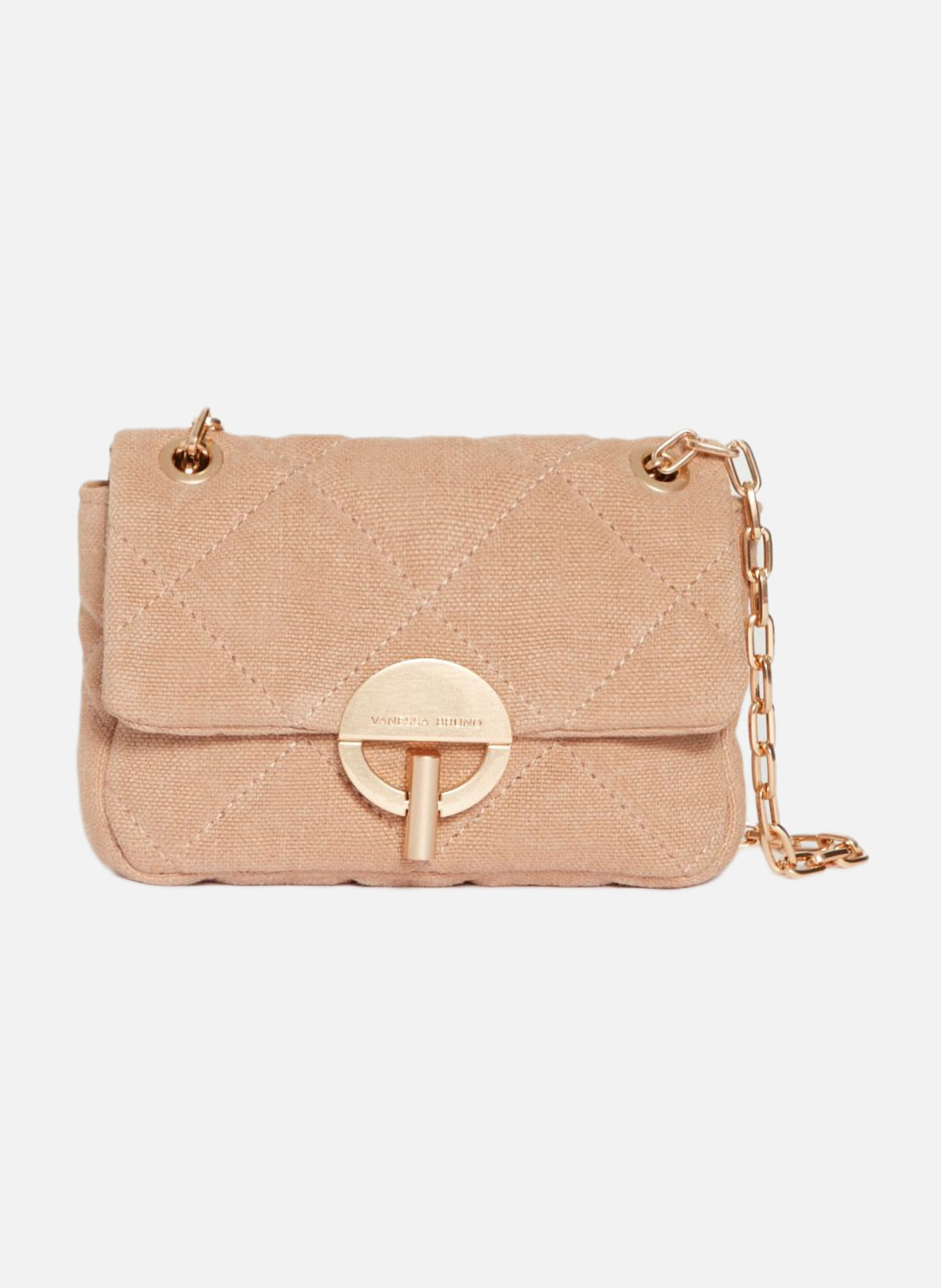 VANESSA BRUNO Petit sac moon en lin Beige