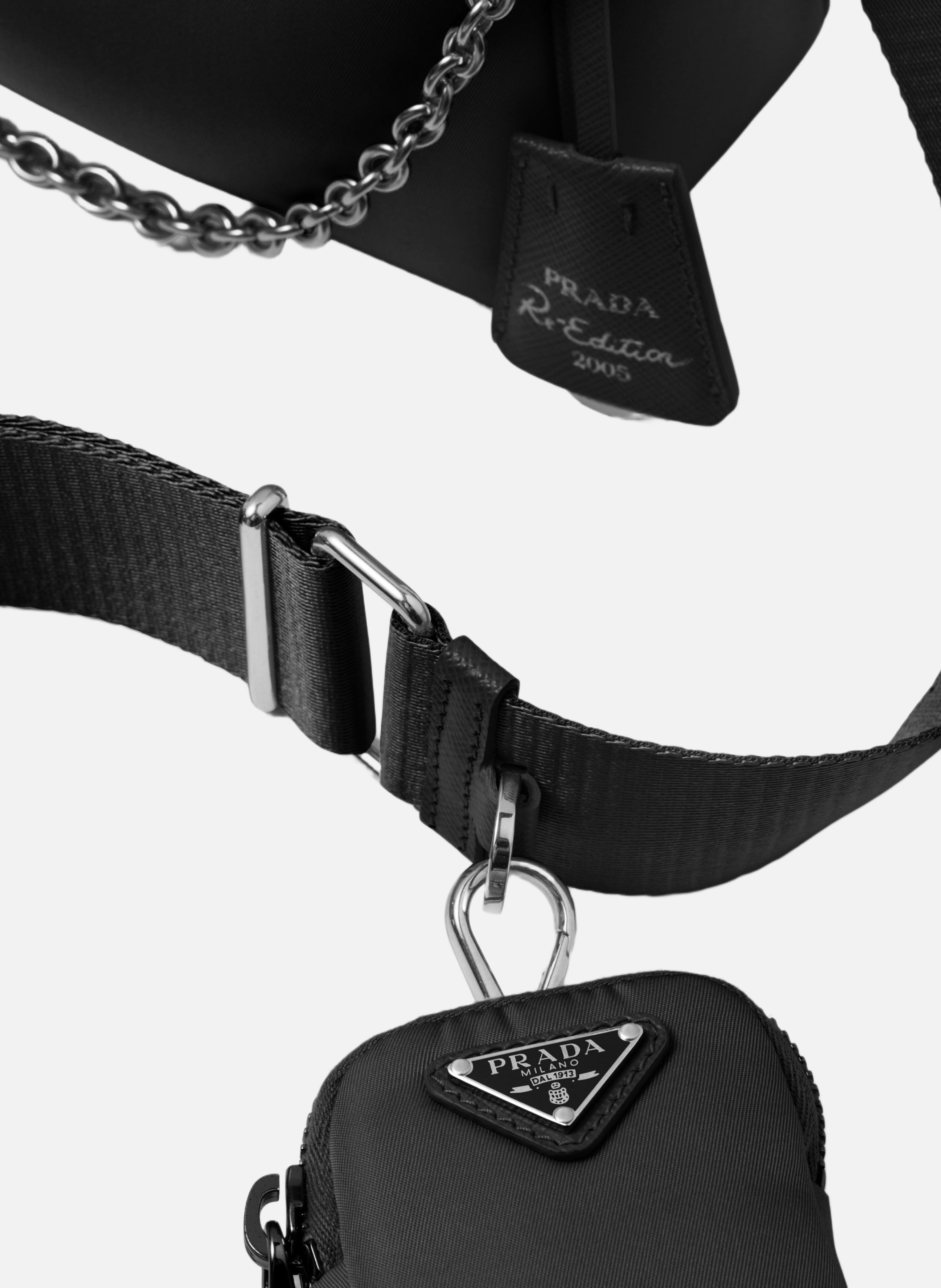 Sac prada re-edition 2005 en re-nylon PRADA Noir