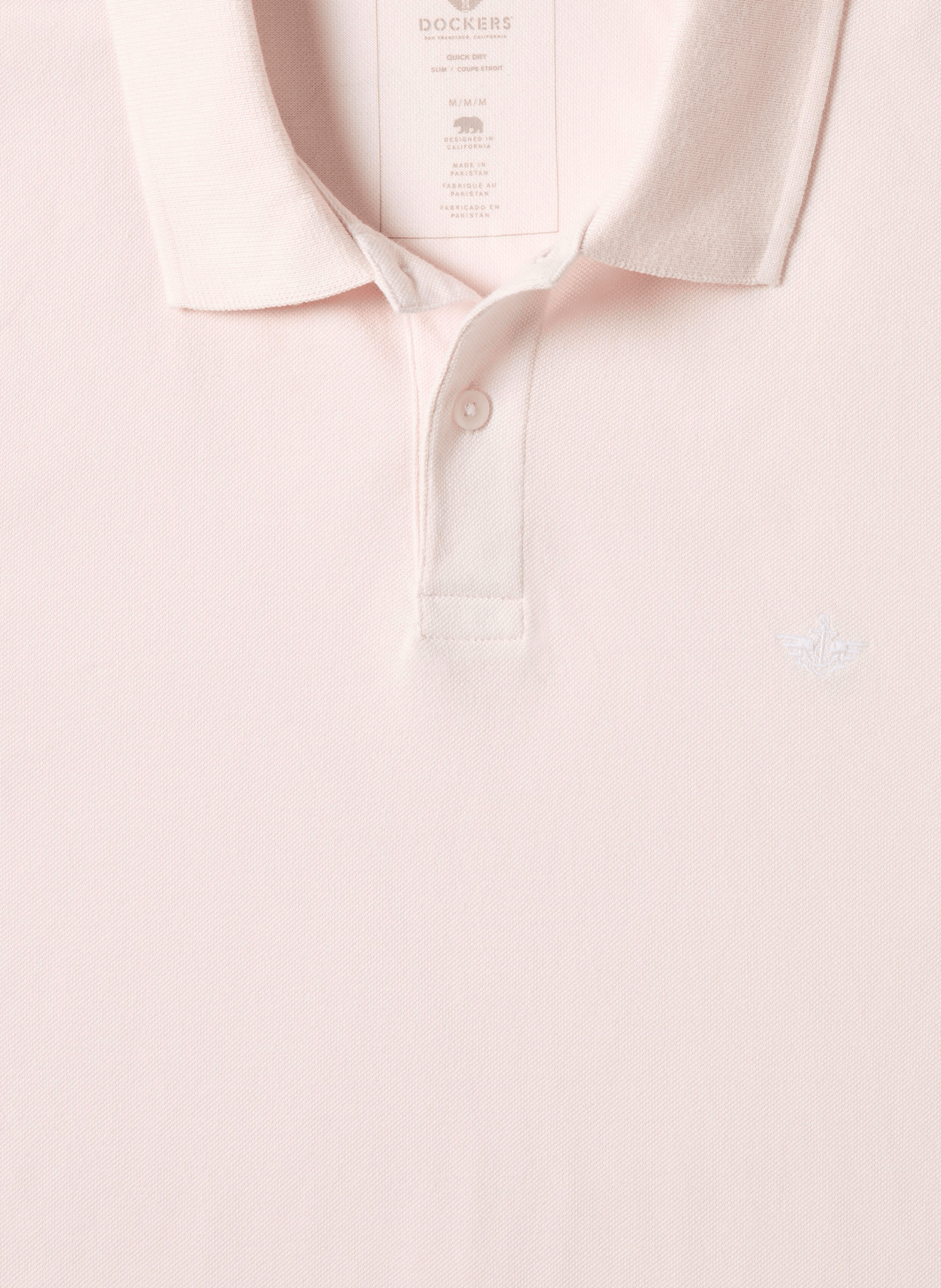 Straight cotton polo shirt DOCKERS Pink