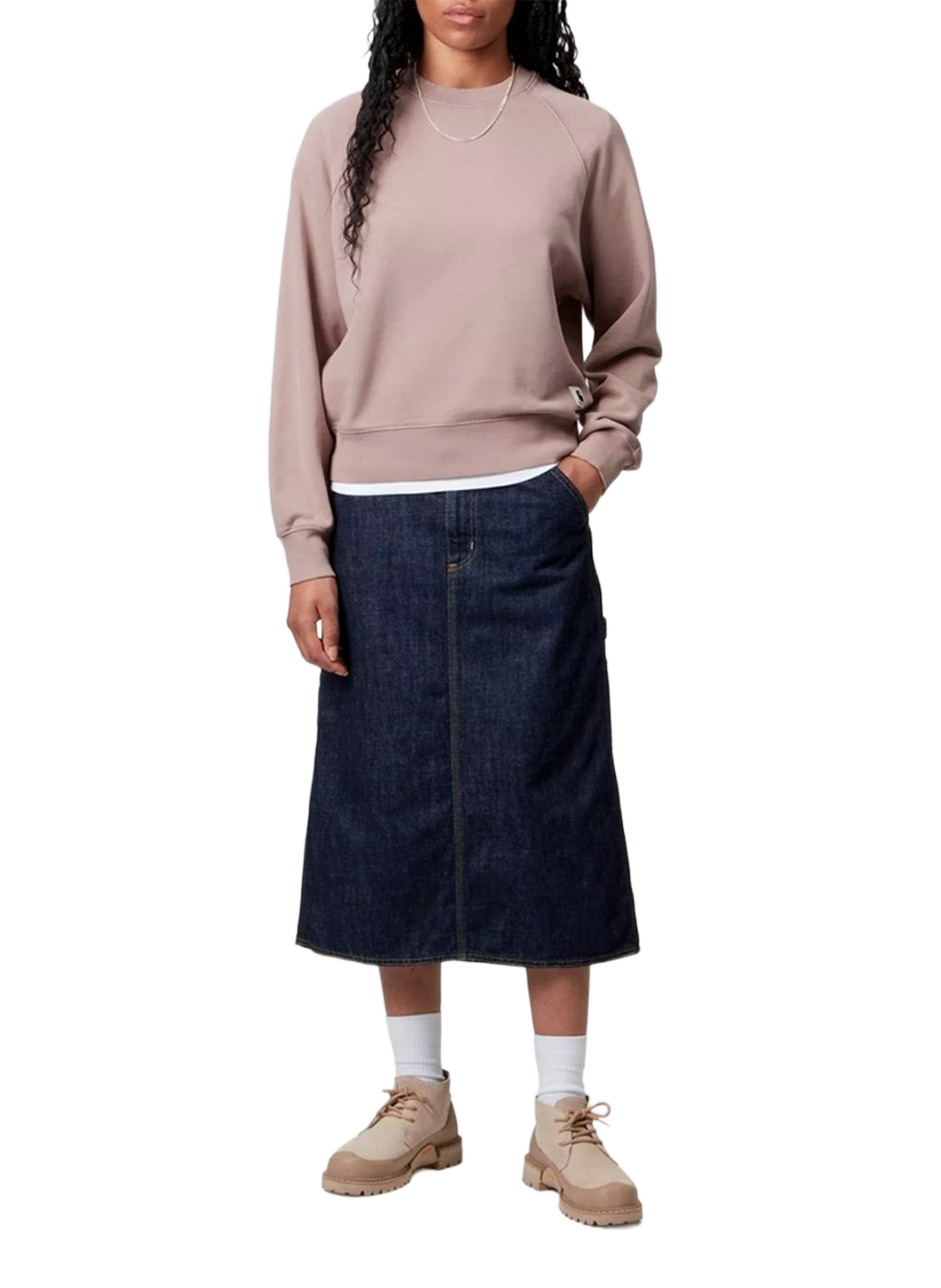 Sweatshirt en coton CARHARTT WIP Rose