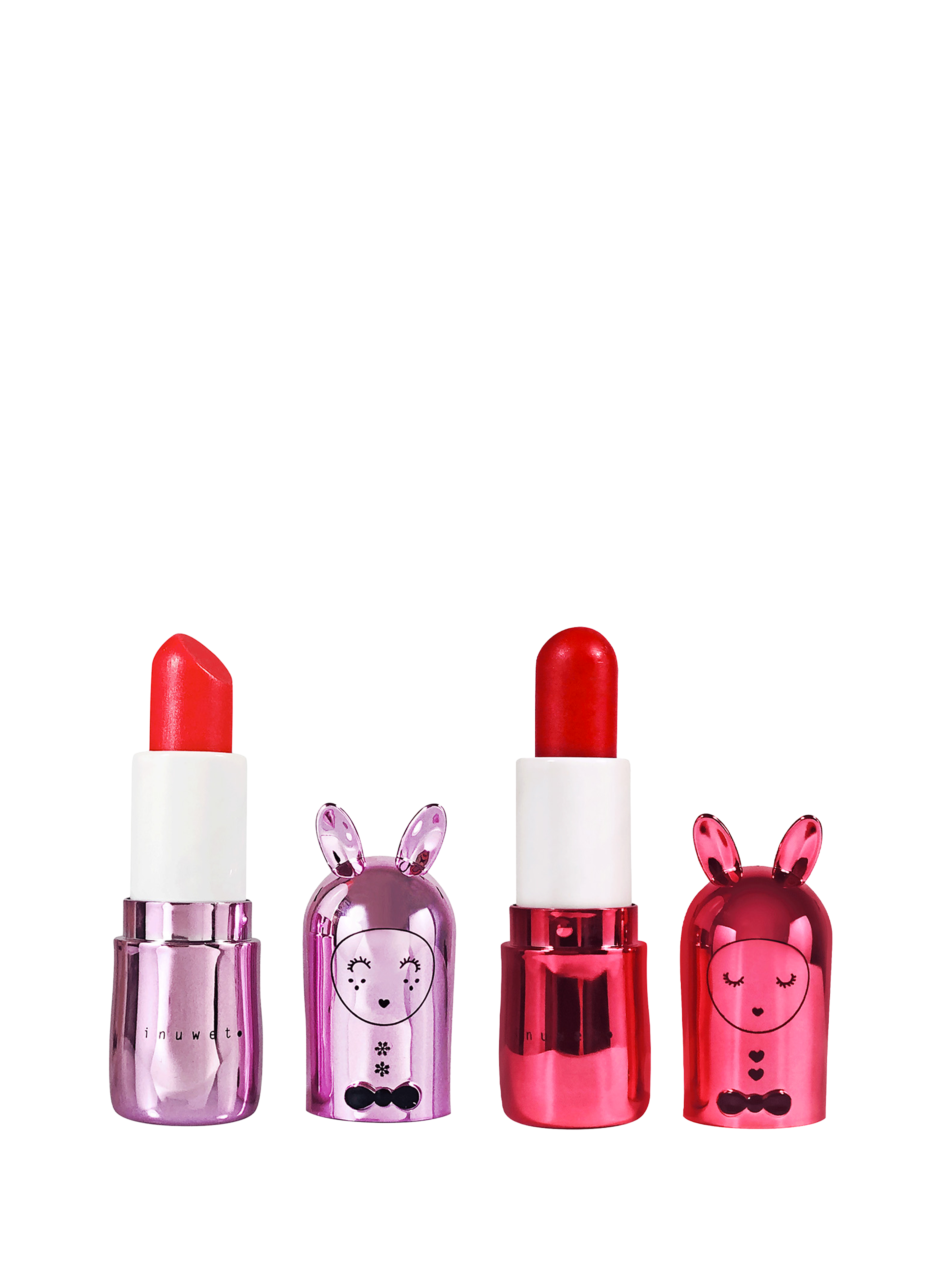 INUWET Couture - Duo Baumes à lèvres - Sorbet Framboise & Pomme d'Amour No color