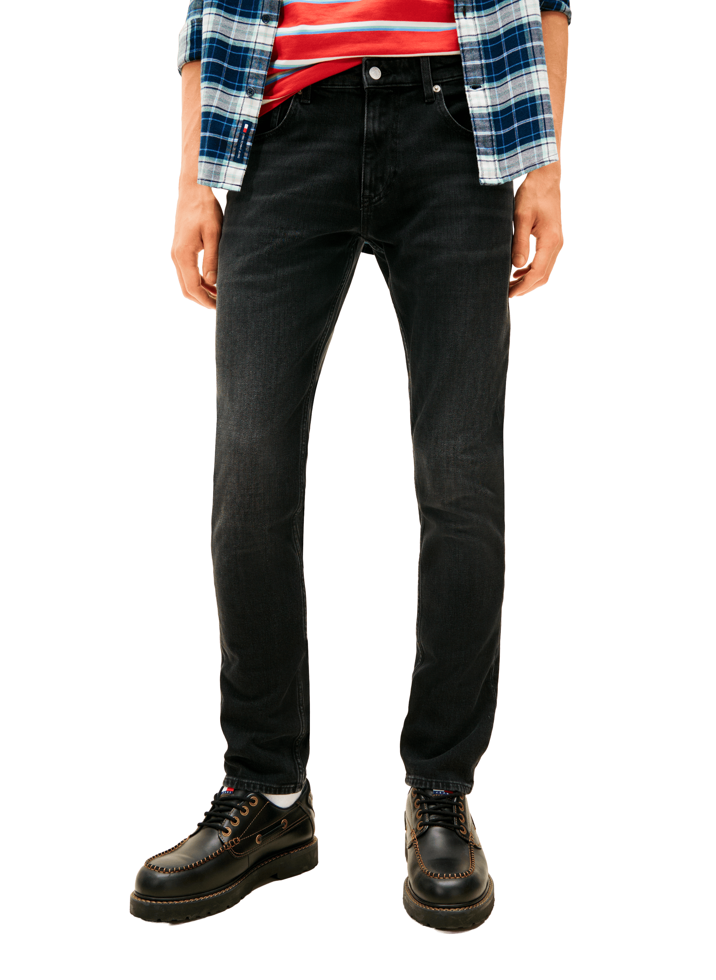 Jean slim en coton TOMMY HILFIGER Noir