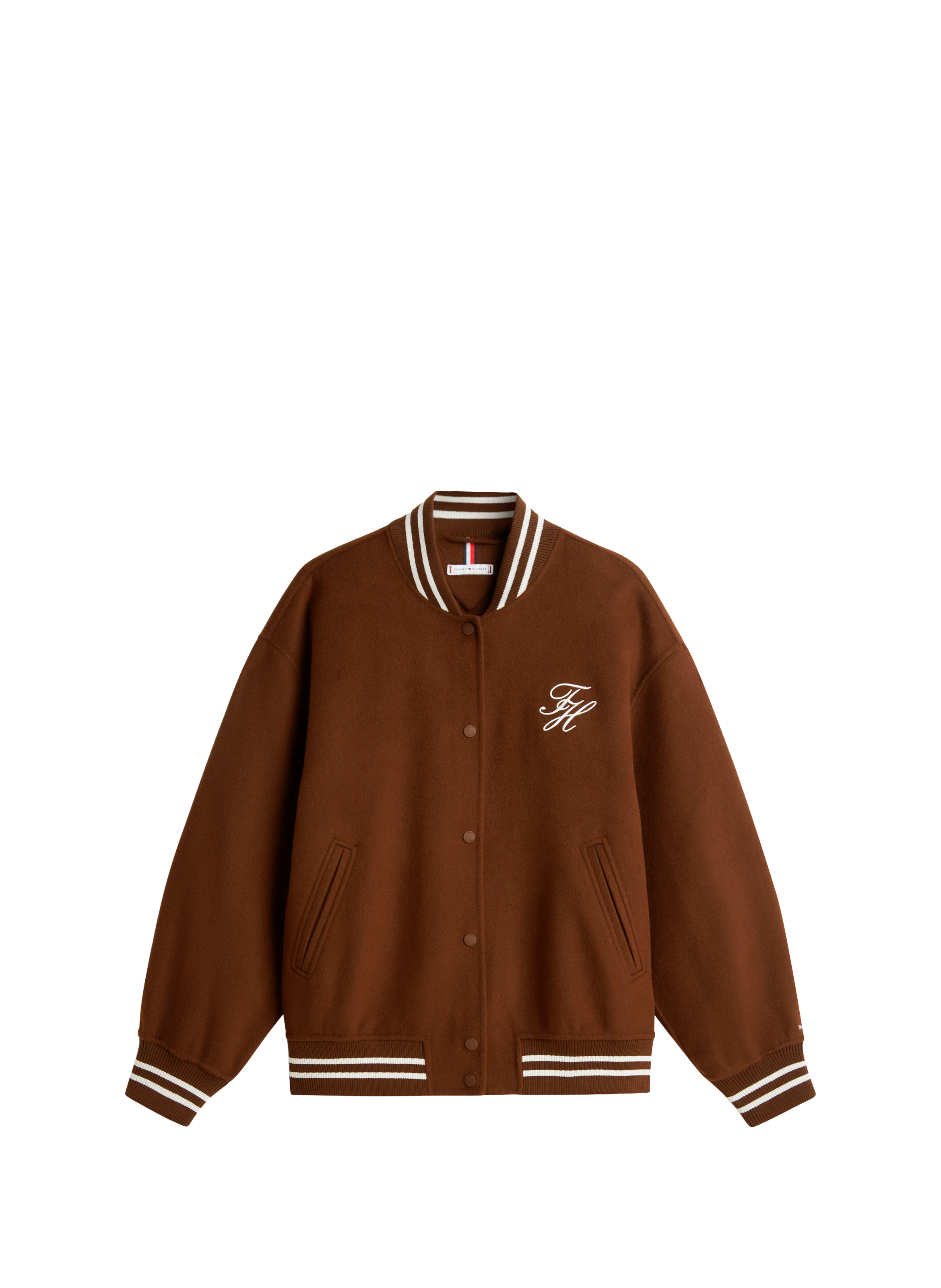 Veste Teddy en laine mélangée TOMMY HILFIGER Marron