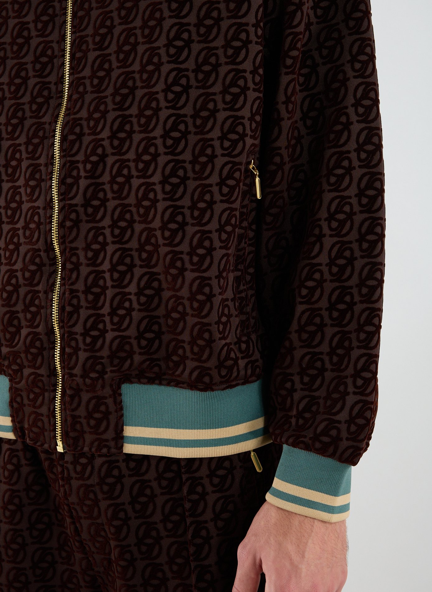 Monogram track jacket DROLE DE MONSIEUR Brown