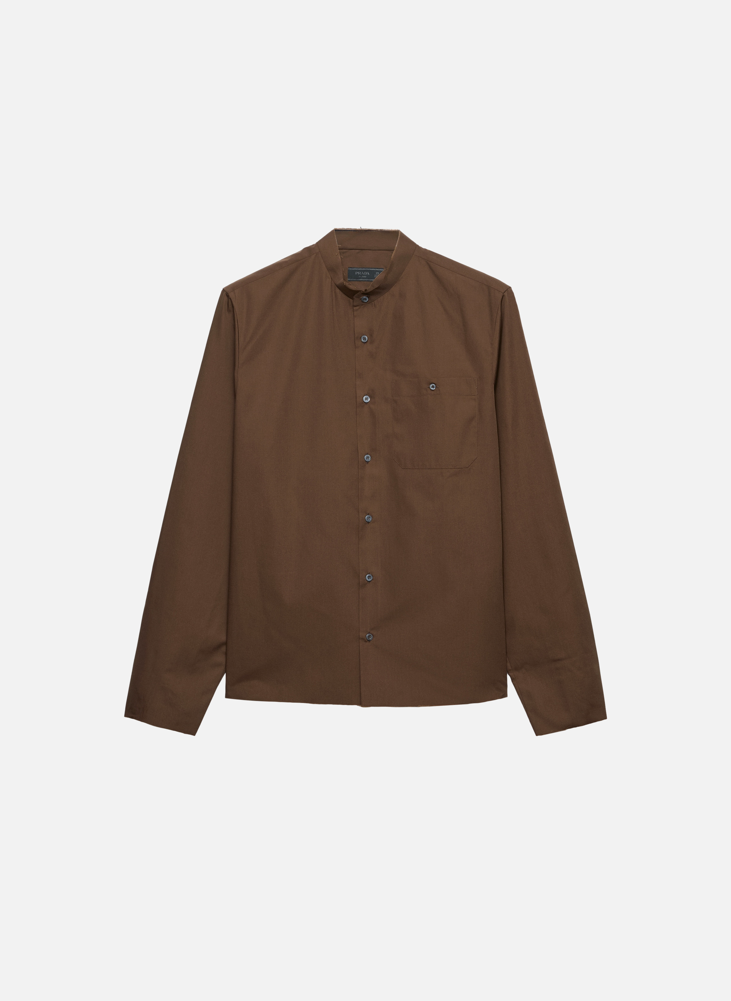 Chemise en mélange de coton PRADA Marron