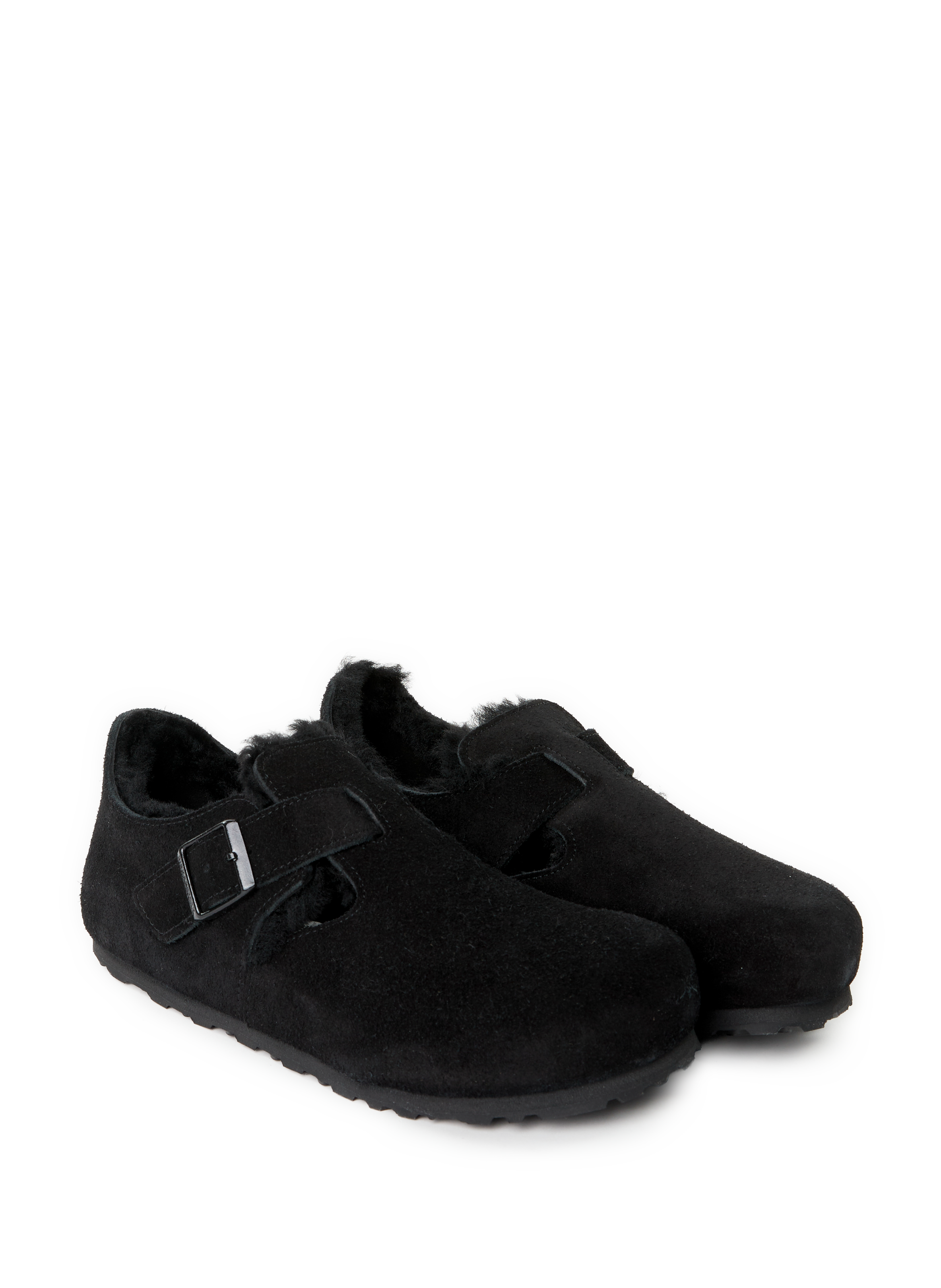 London leather clogs BIRKENSTOCK Black