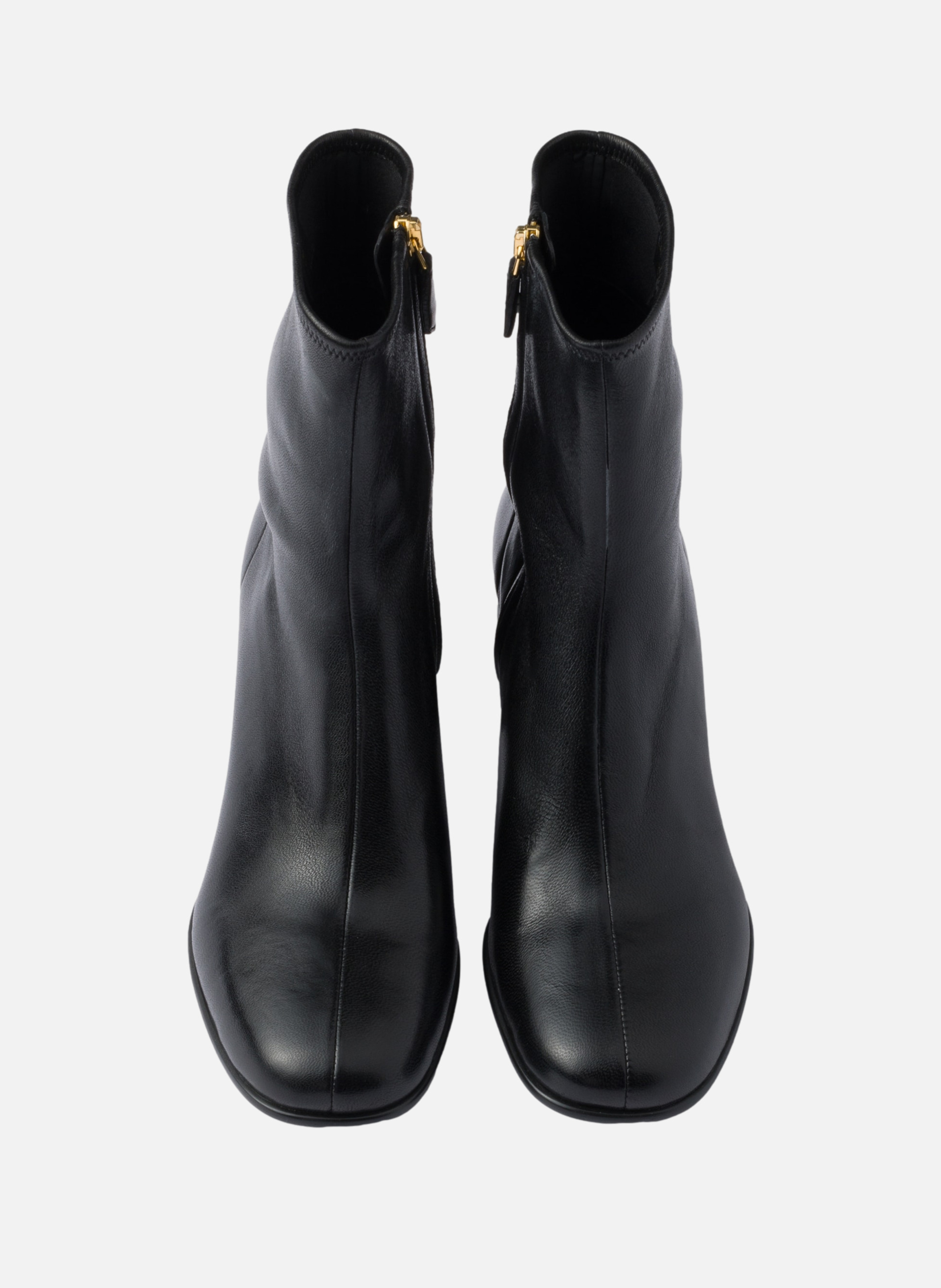 Bottines en cuir nappa stretch PRADA Noir
