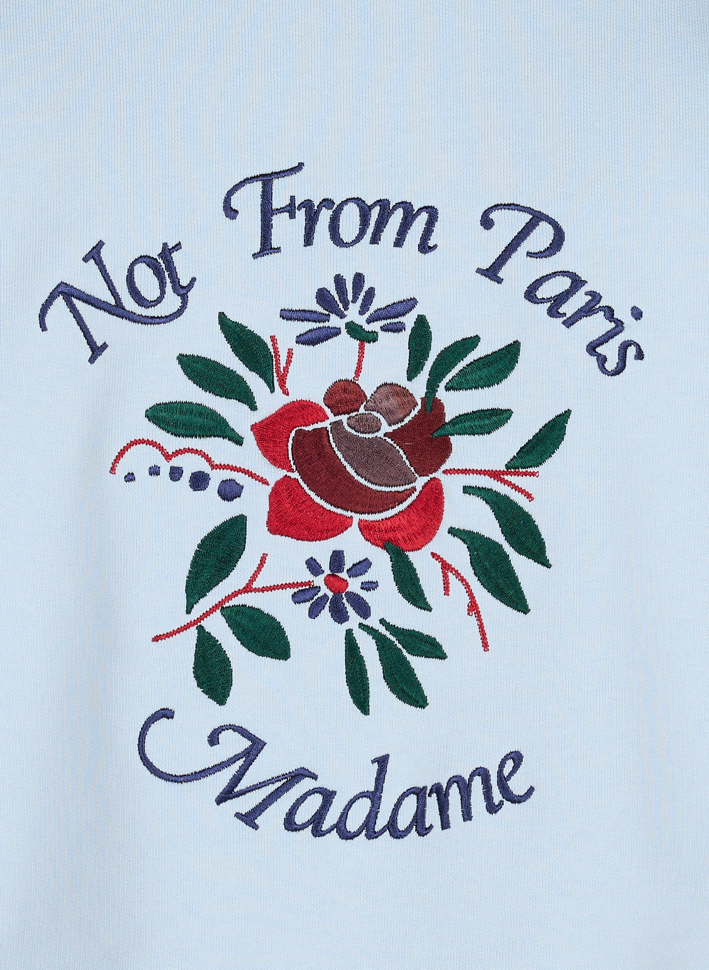 Embroidered cotton hoodie sweatshirt DROLE DE MONSIEUR Blue