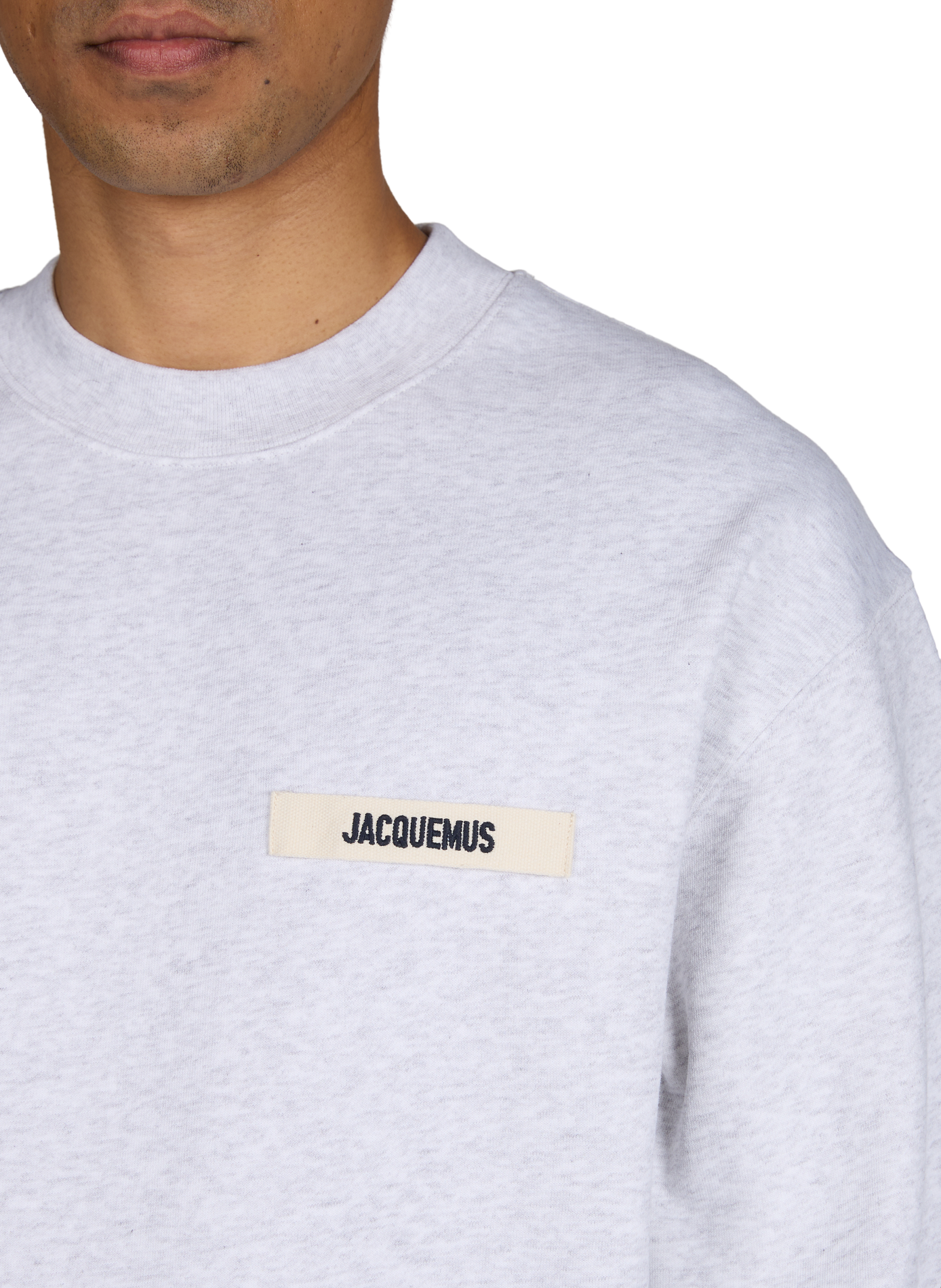Sweatshirt droit Gros Grain en coton JACQUEMUS Gris