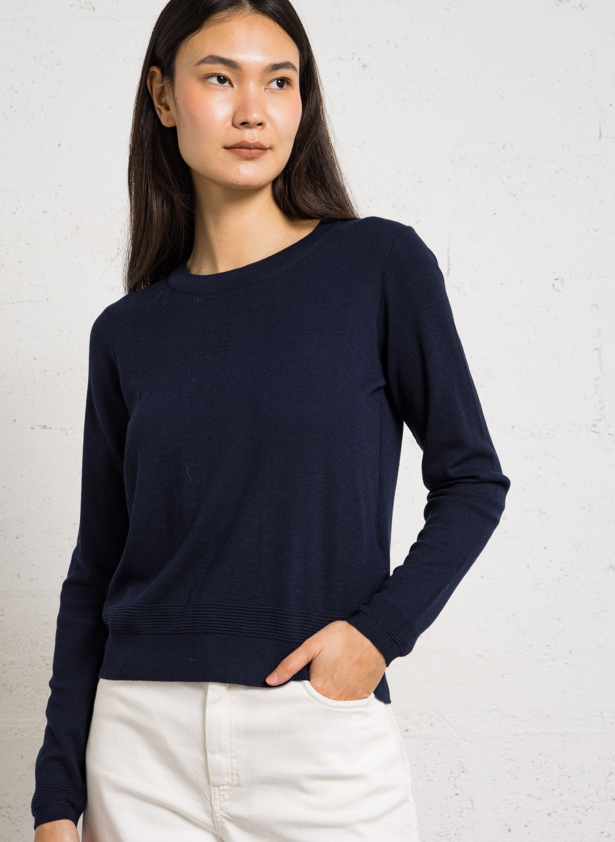 Pull droit manches longues uni patty MAISON 123 Bleu