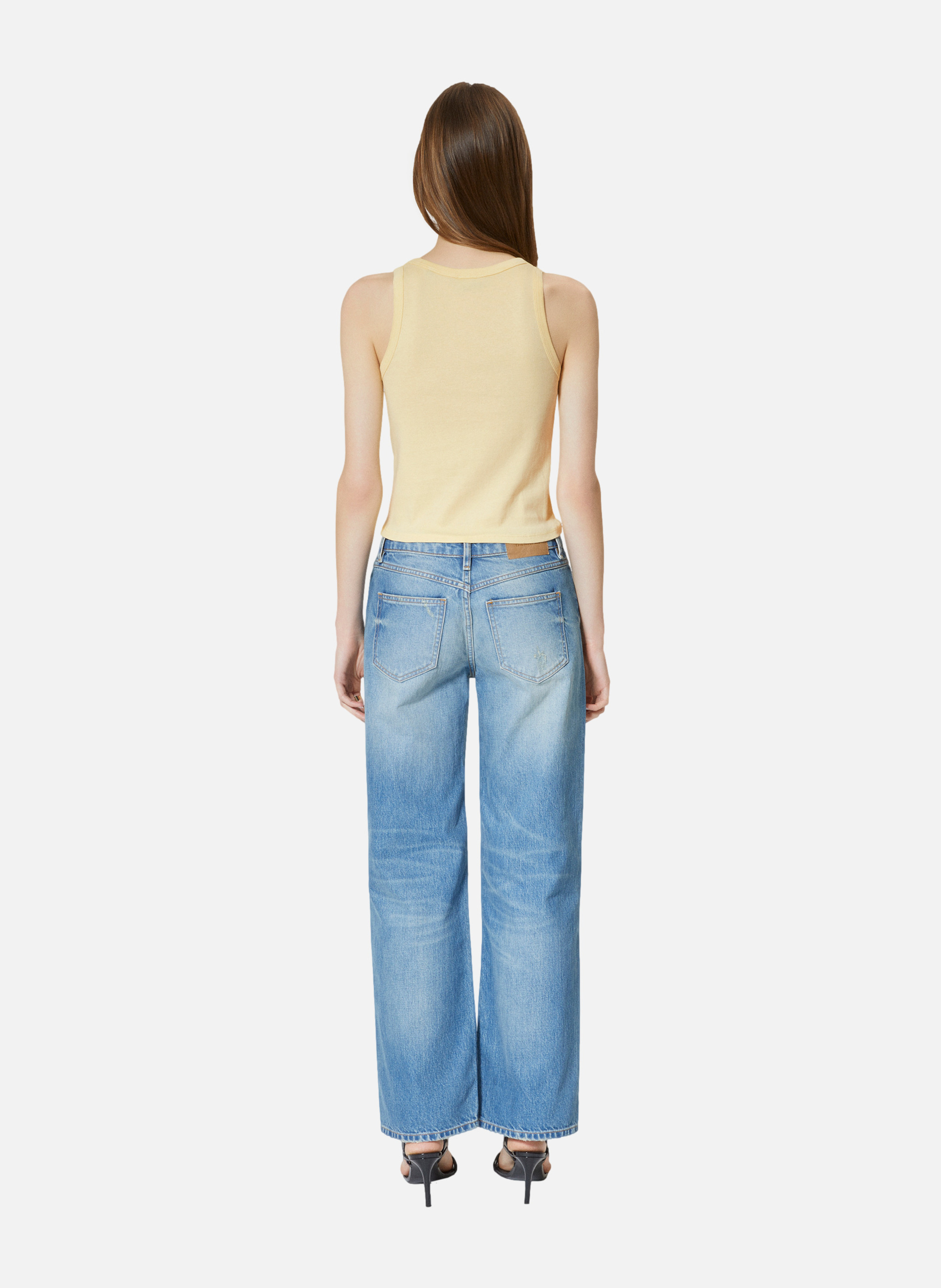 Débardeur en coton avec blason THE KOOPLES Jaune