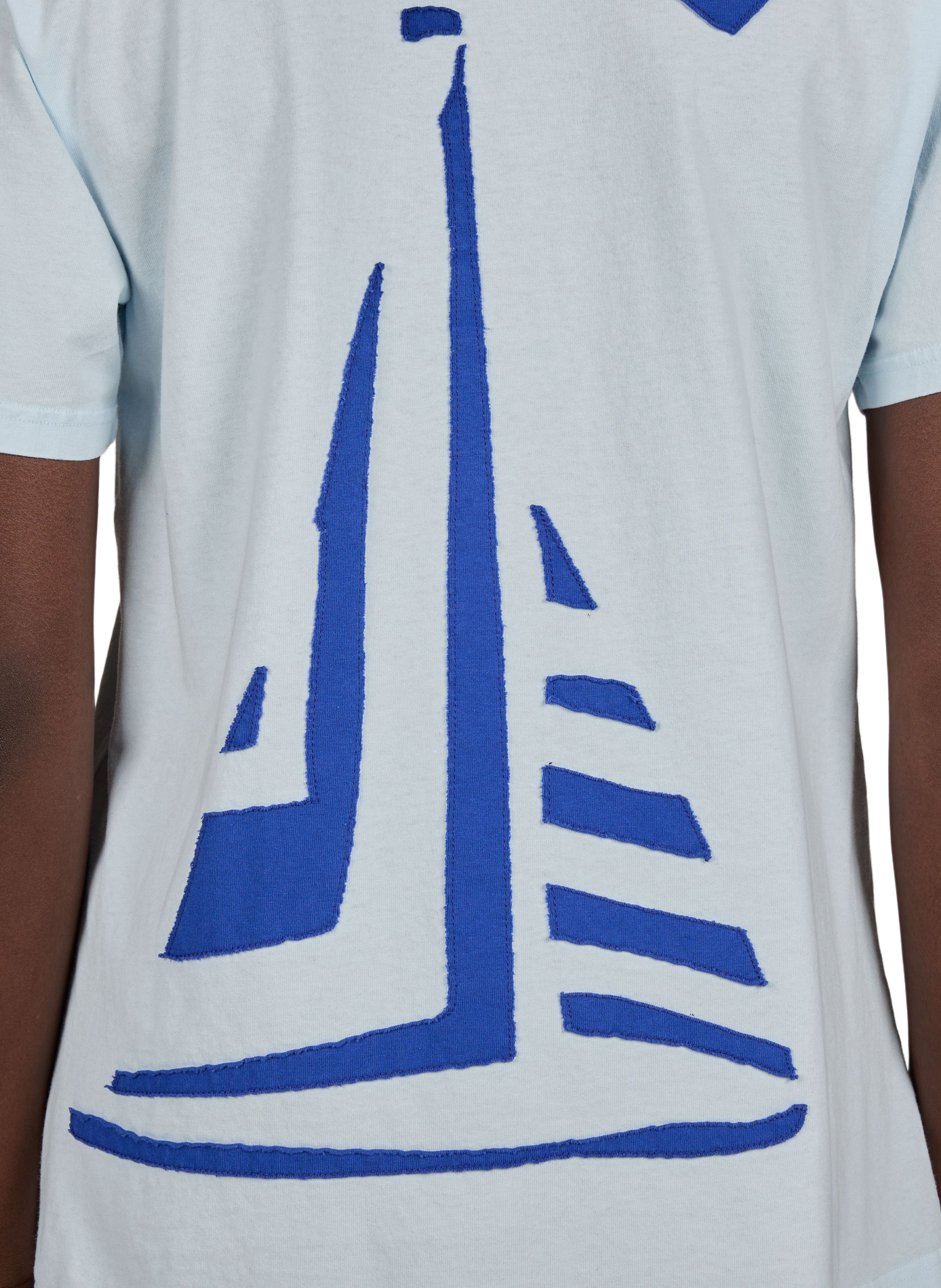 Patureau printed organic cotton t-shirt MAISON LABICHE Blue