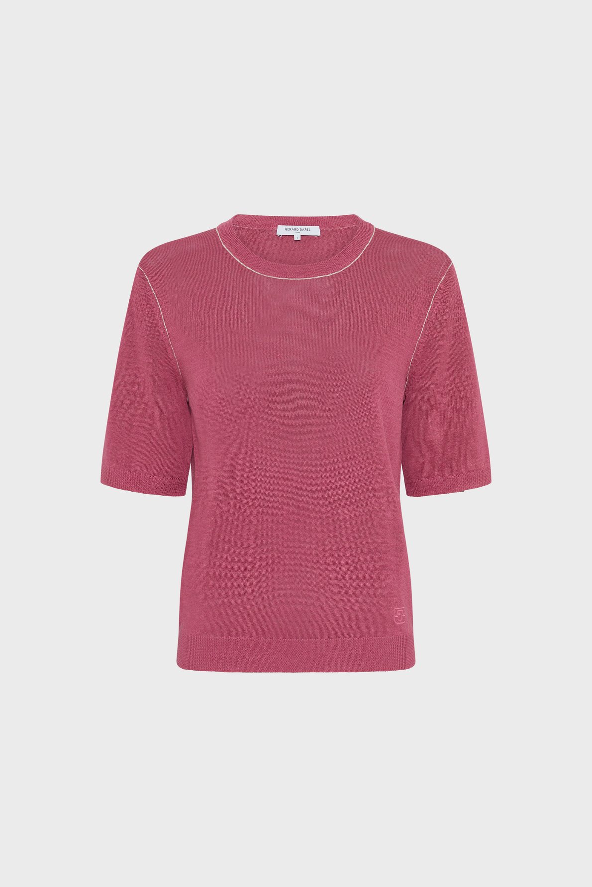 Pull à col rond en lin mélangé - loumia GERARD DAREL Rose