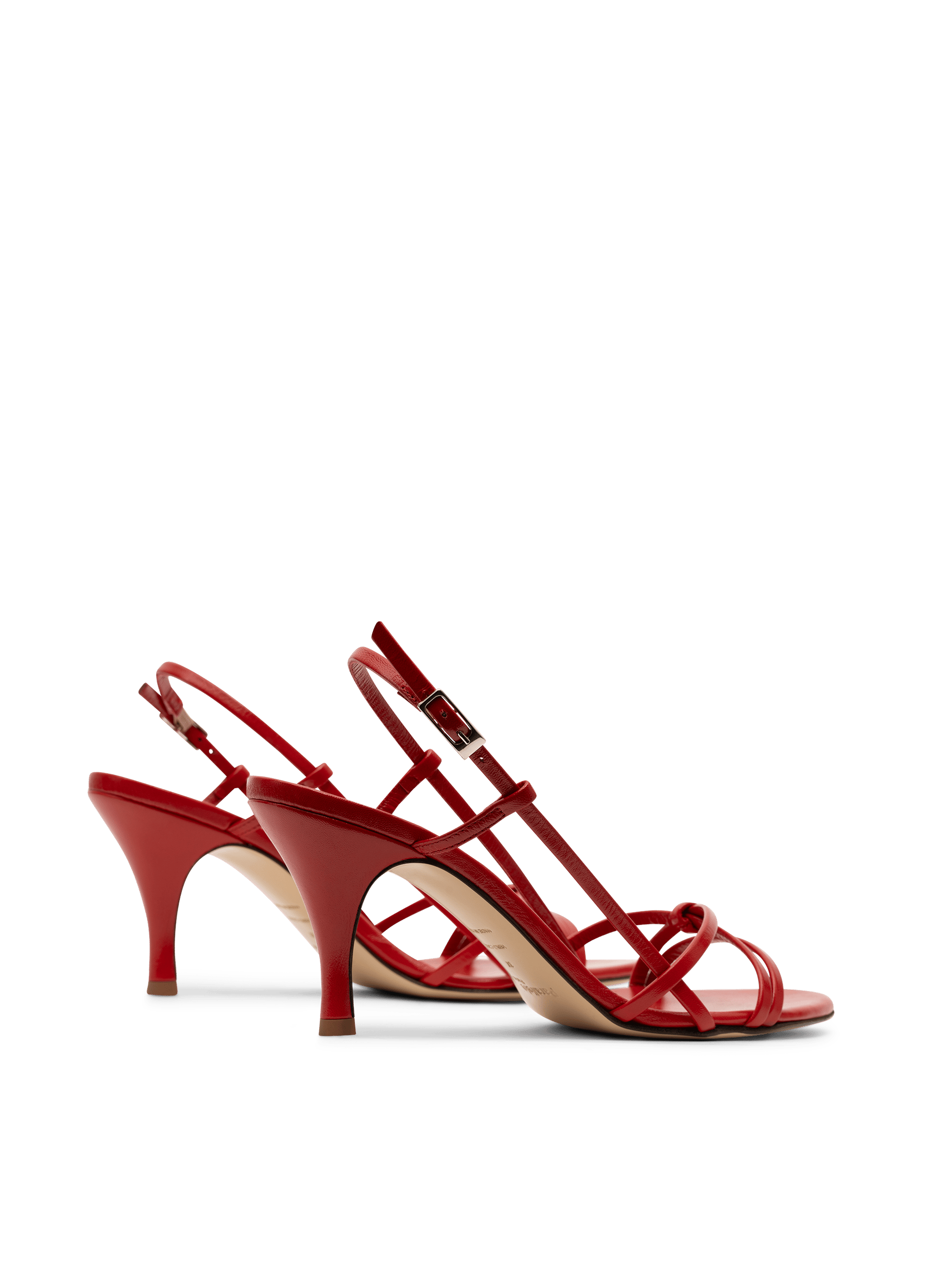 Sandales lina en nappa PARALLELE Rouge