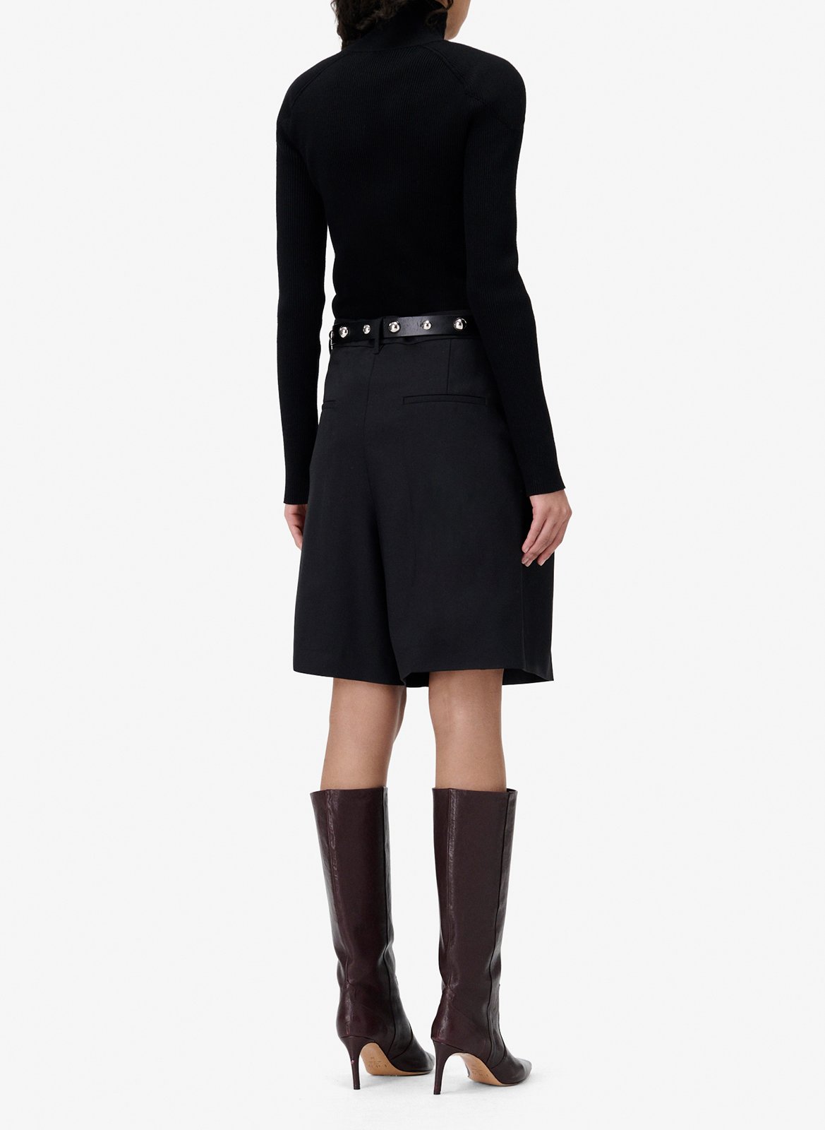 Short long large uni en laine cursa IRO Noir