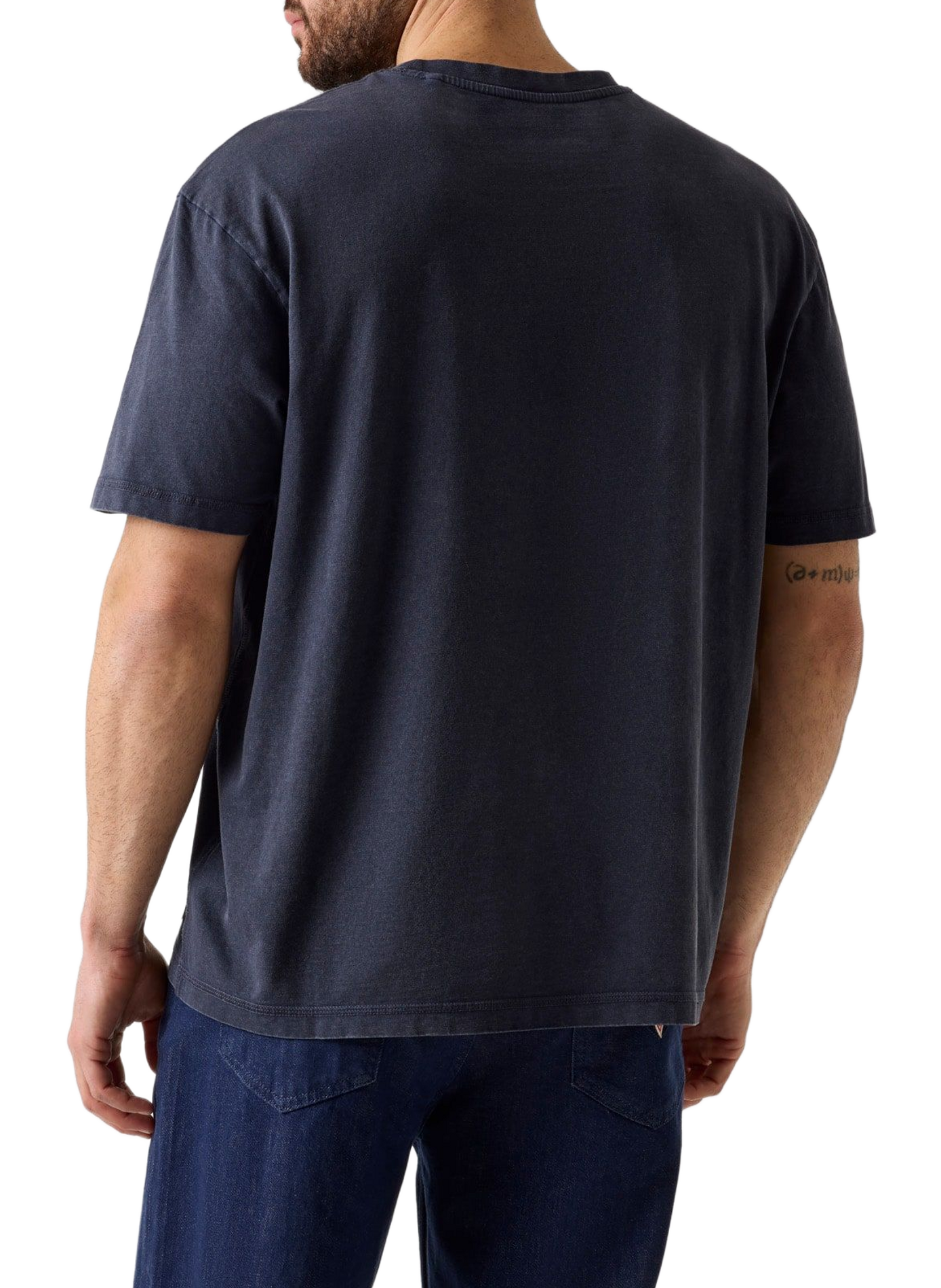 Straight-fit cotton T-shirt GUESS Blue