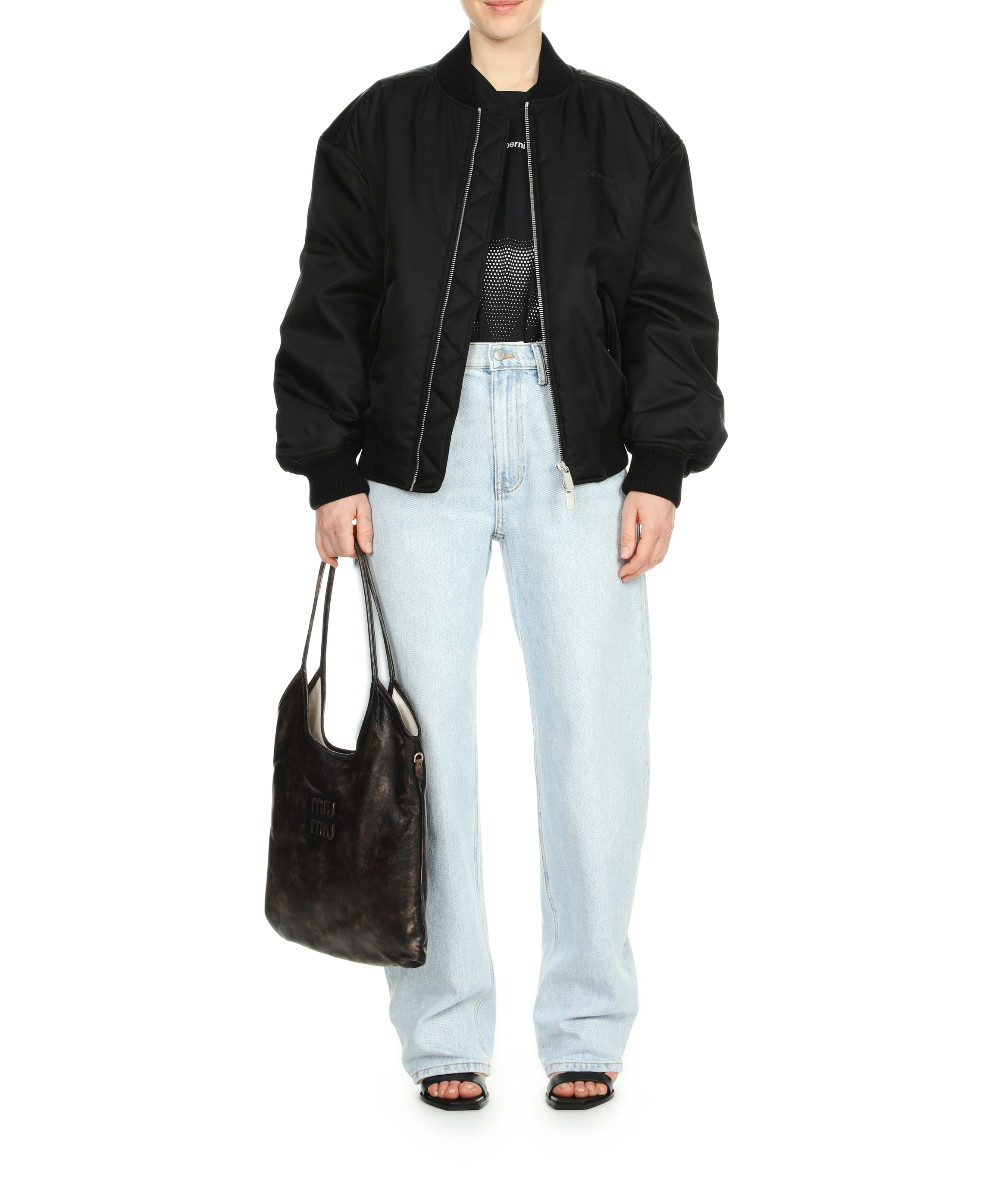 Blouson à logo OFF-WHITE Noir