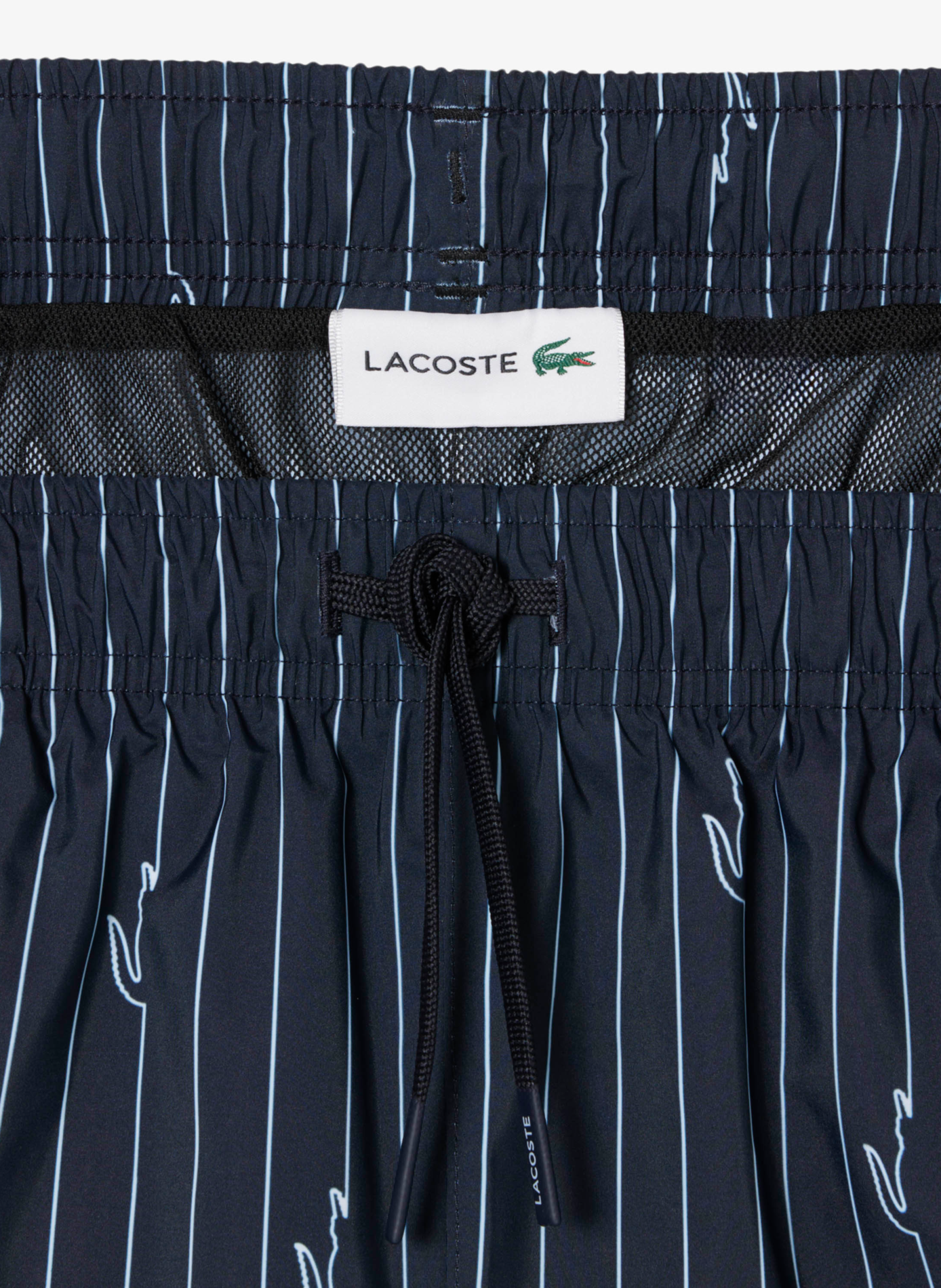 Bañador a rayas LACOSTE Negro