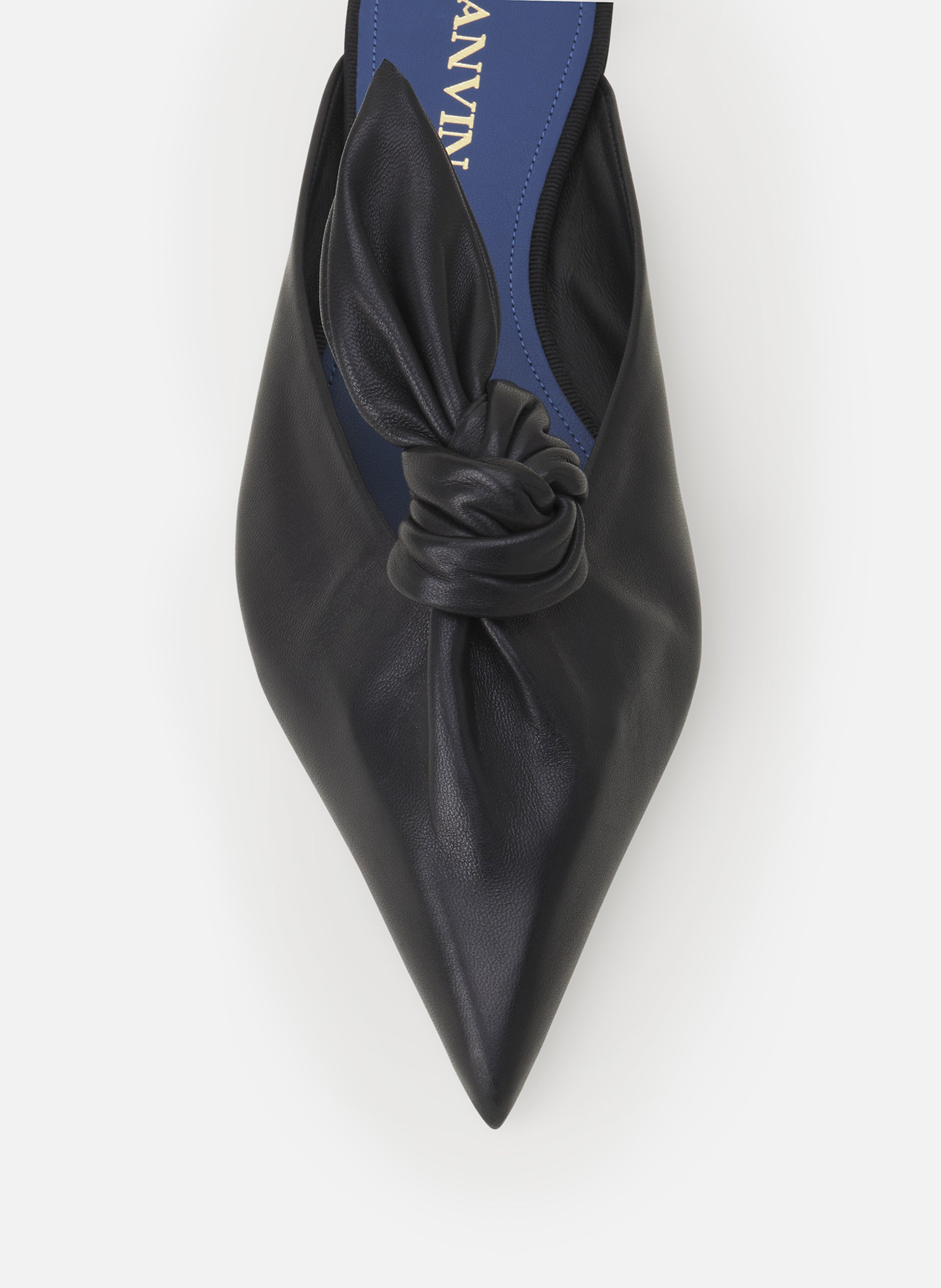 Mule midnight step noeud en cuir LANVIN Noir
