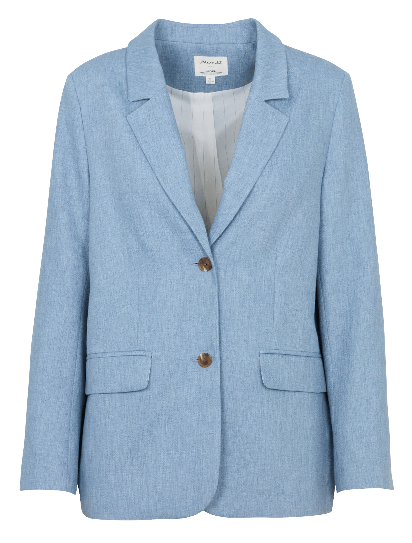 Veste tailleur oversize en lin mélangé peyton MAISON 123 Bleu