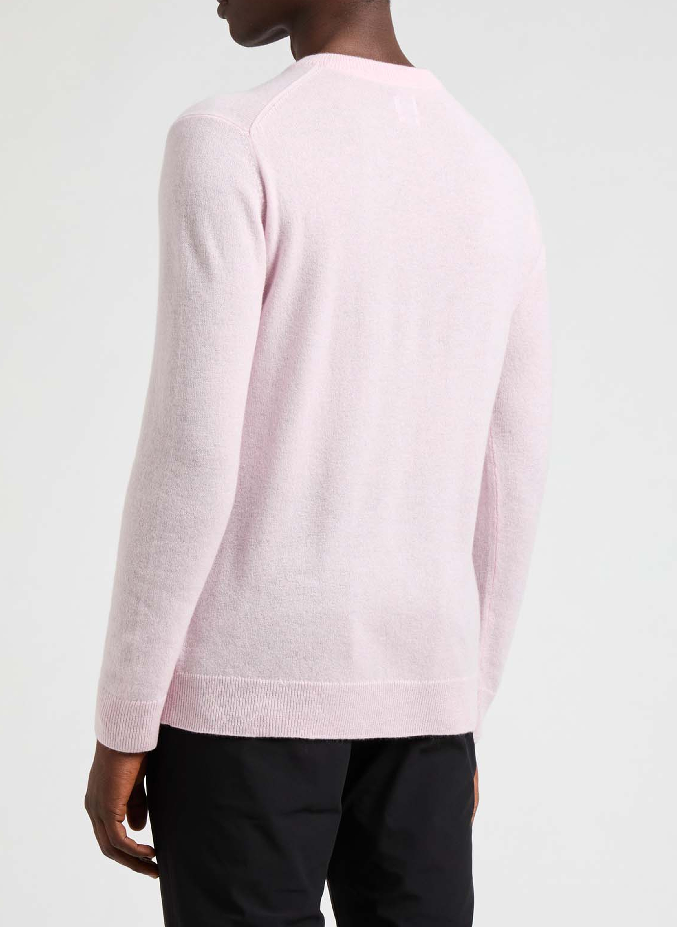 Pull col rond en cachemire AU PRINTEMPS PARIS Rose
