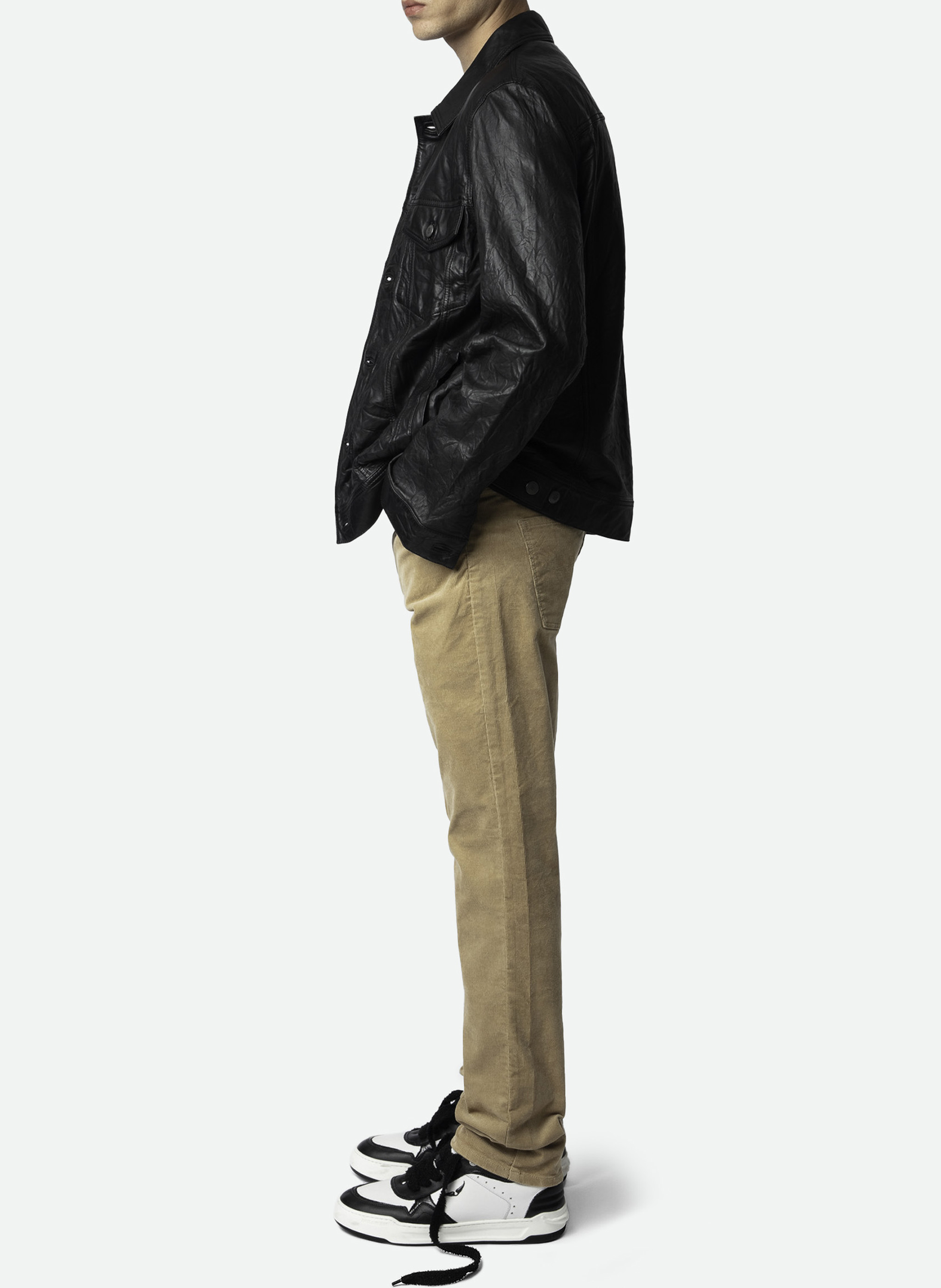 Fitted cotton blend pants "Steeve" ZADIG&VOLTAIRE Beige