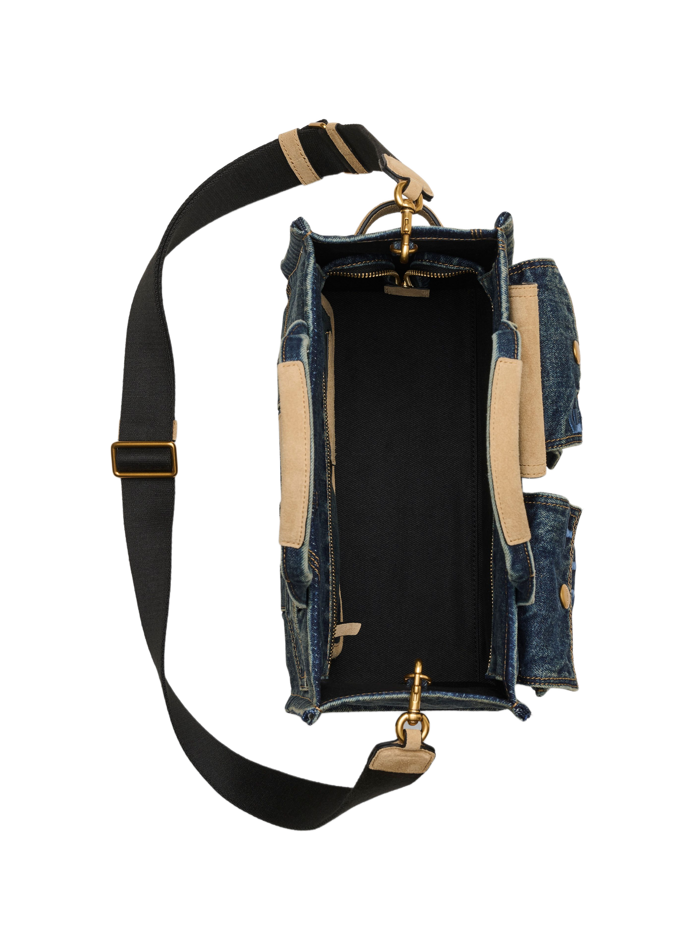 Sac cabas The Denim Suede Medium Cargo MARC JACOBS Blu