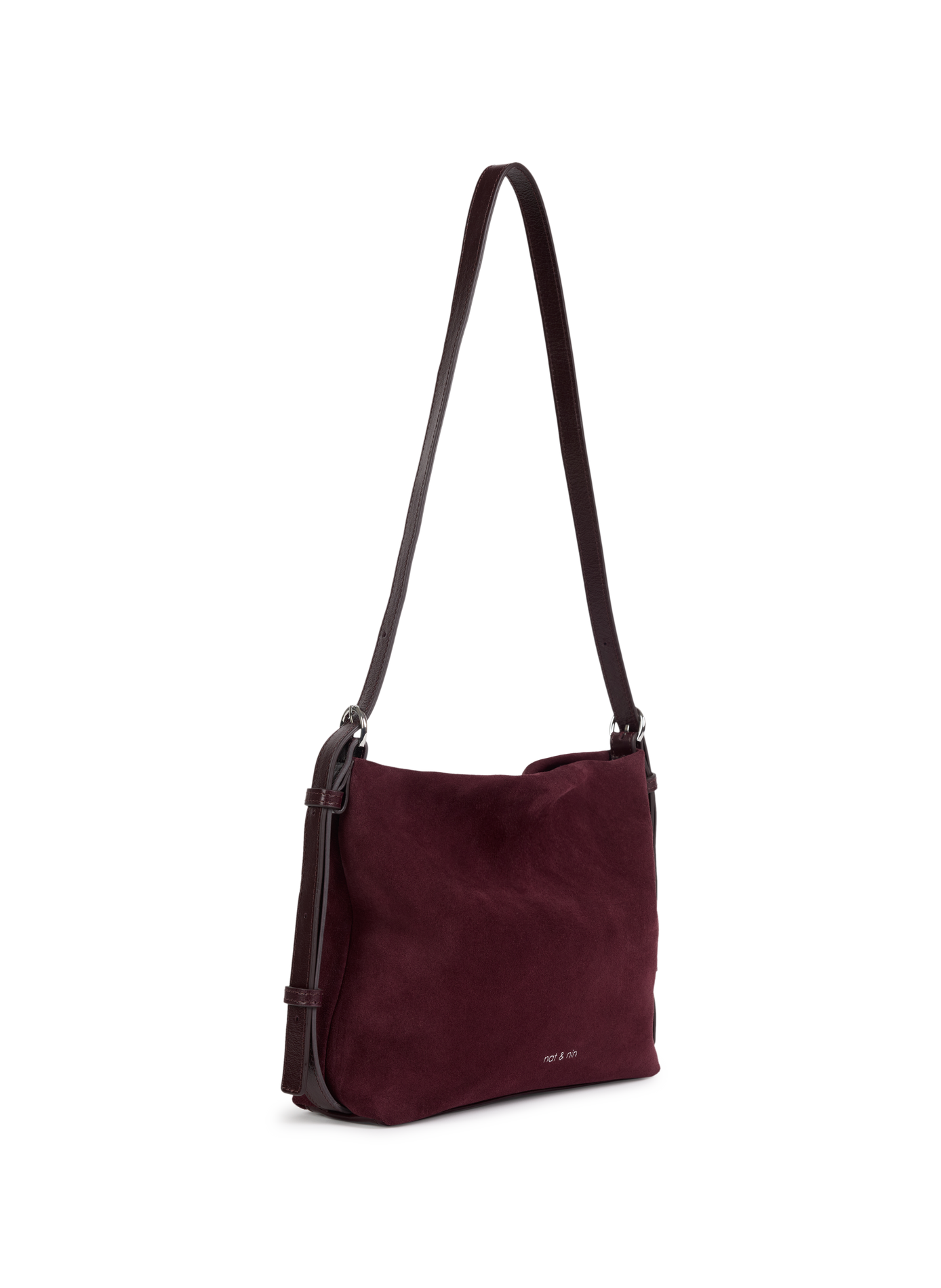 Sac porté épaule en cuir NAT & NIN Violet