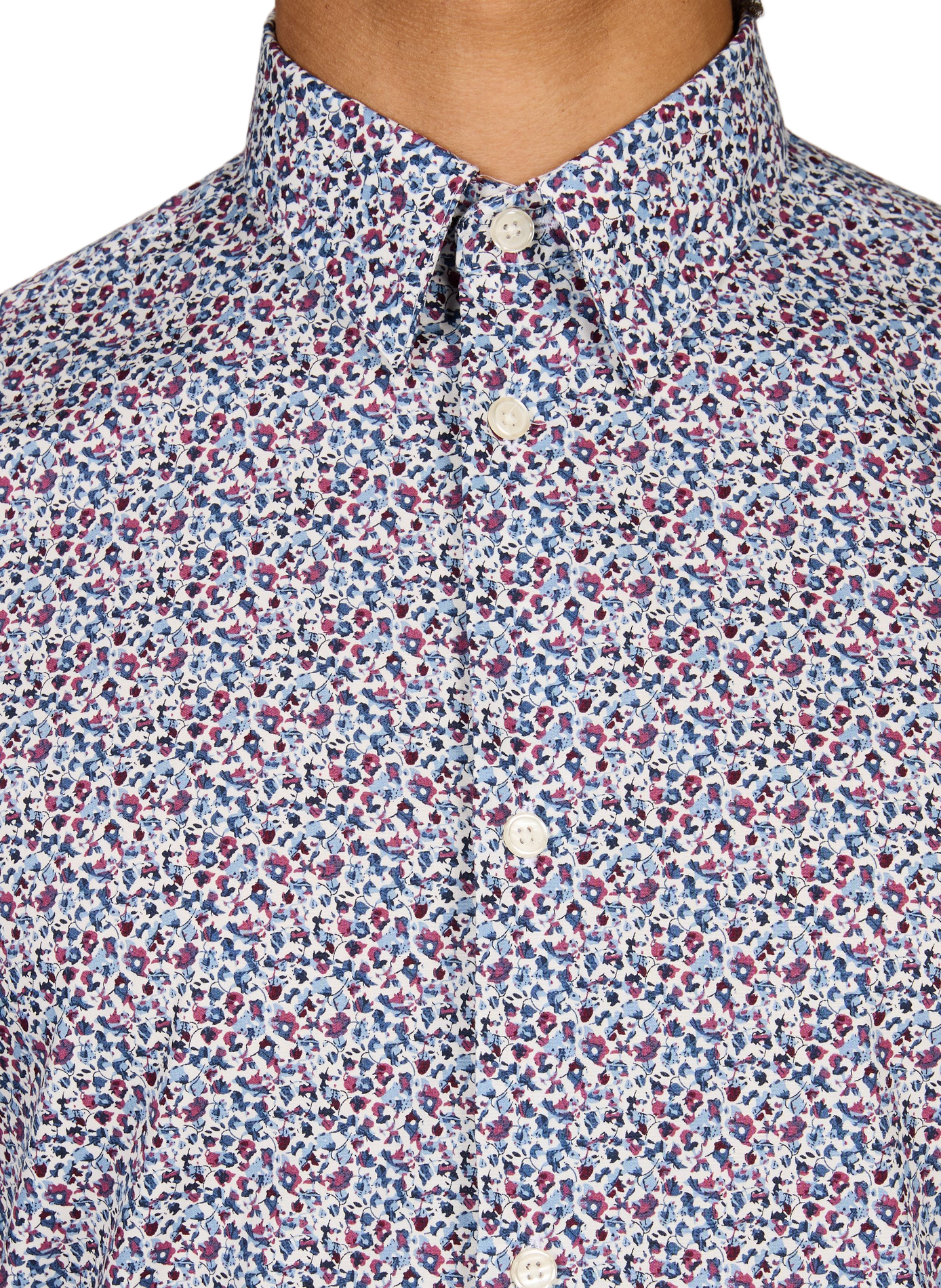 Slim-fit cotton shirt AU PRINTEMPS PARIS Multicolour
