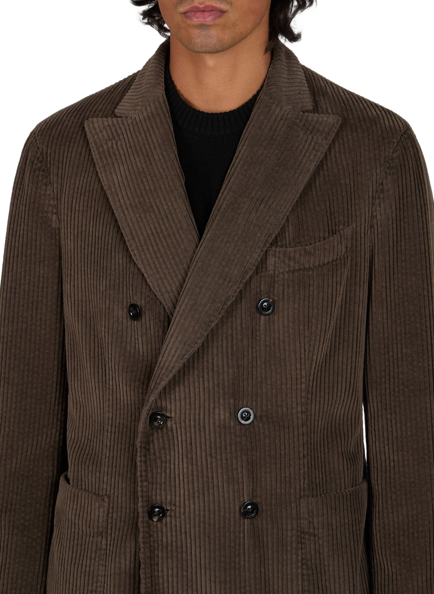 Rechte fluwelen corduroy blazer BOGLIOLI Bruin