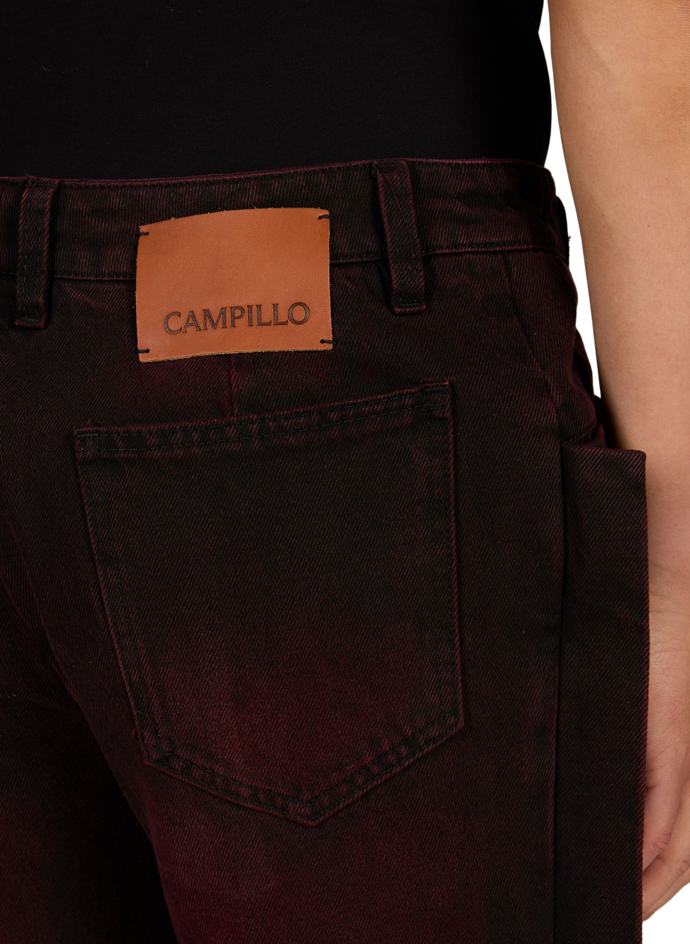 Wide cotton jeans CAMPILLO Red