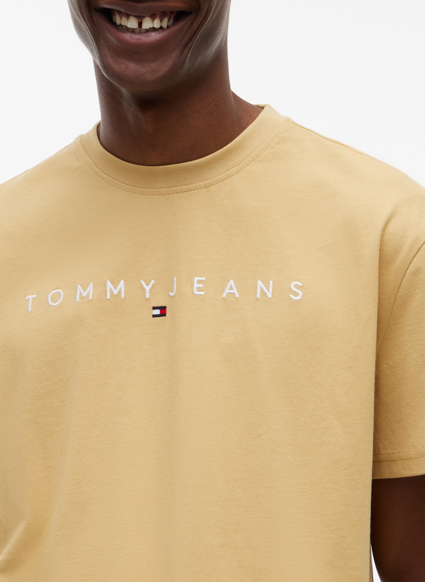 T-shirt à logo brodé TOMMY HILFIGER Beige