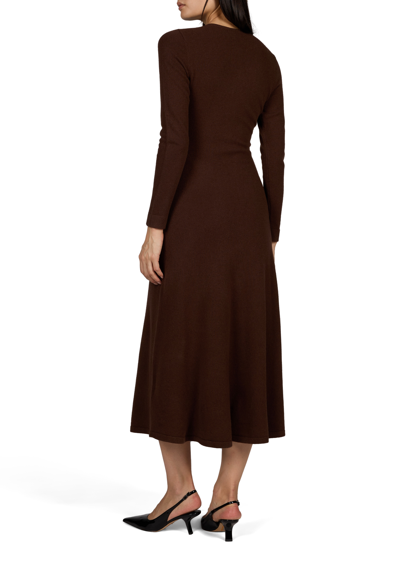 Long wool dress Anisha PETITE MENDIGOTE Brown