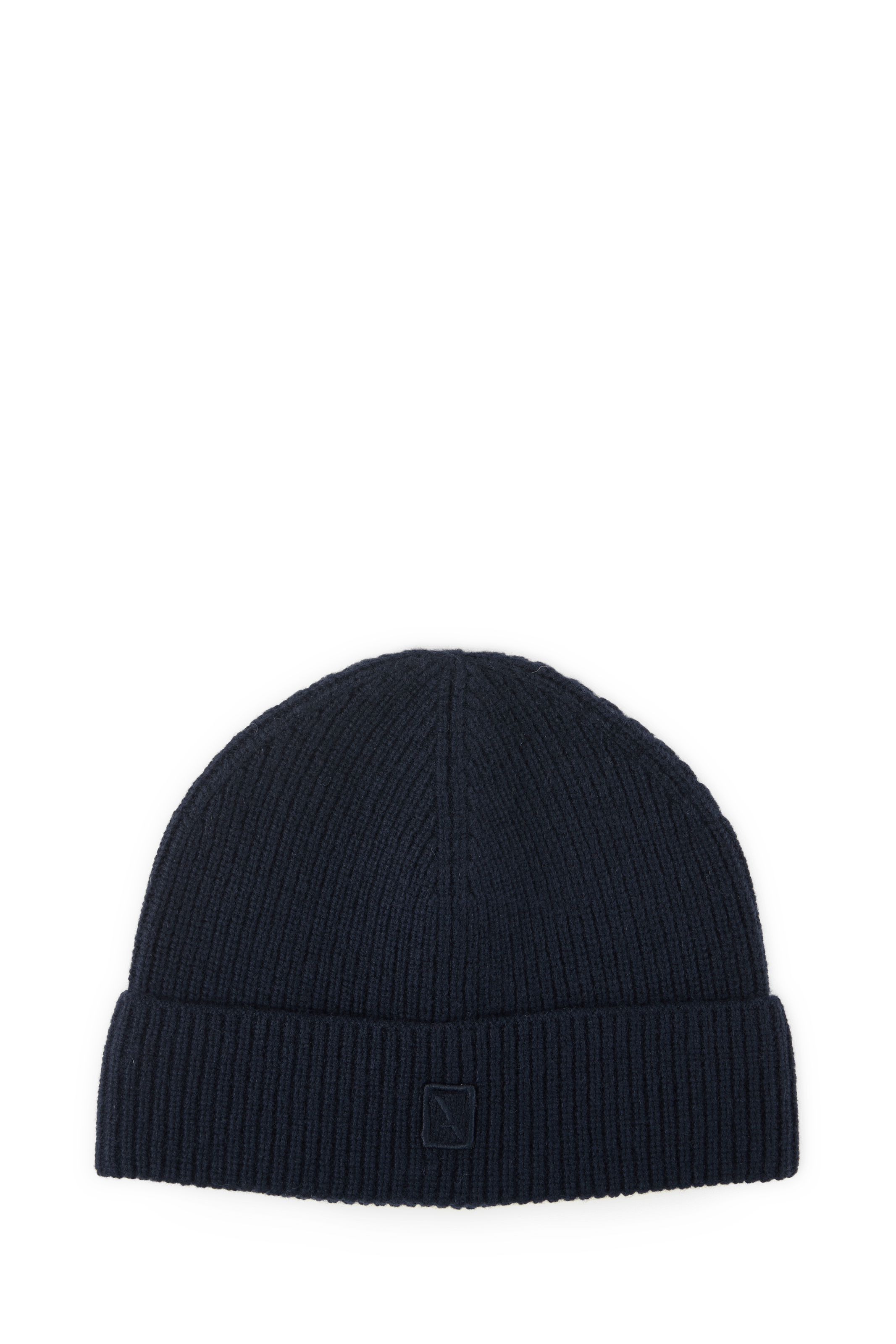 Plain turn-up beanie in a wool blend AIGLE Blue