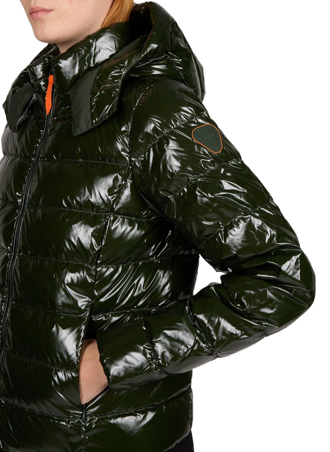 Patent Francebright fitted puffer jacket | Green GERTRUDE Women