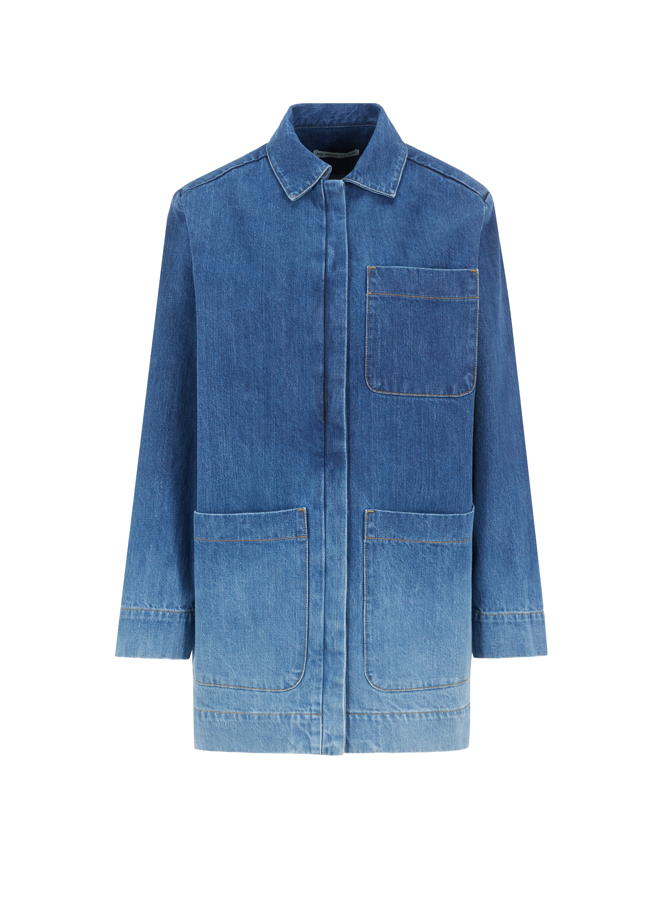 ETRE CECILE Veste longue en jean Bleu